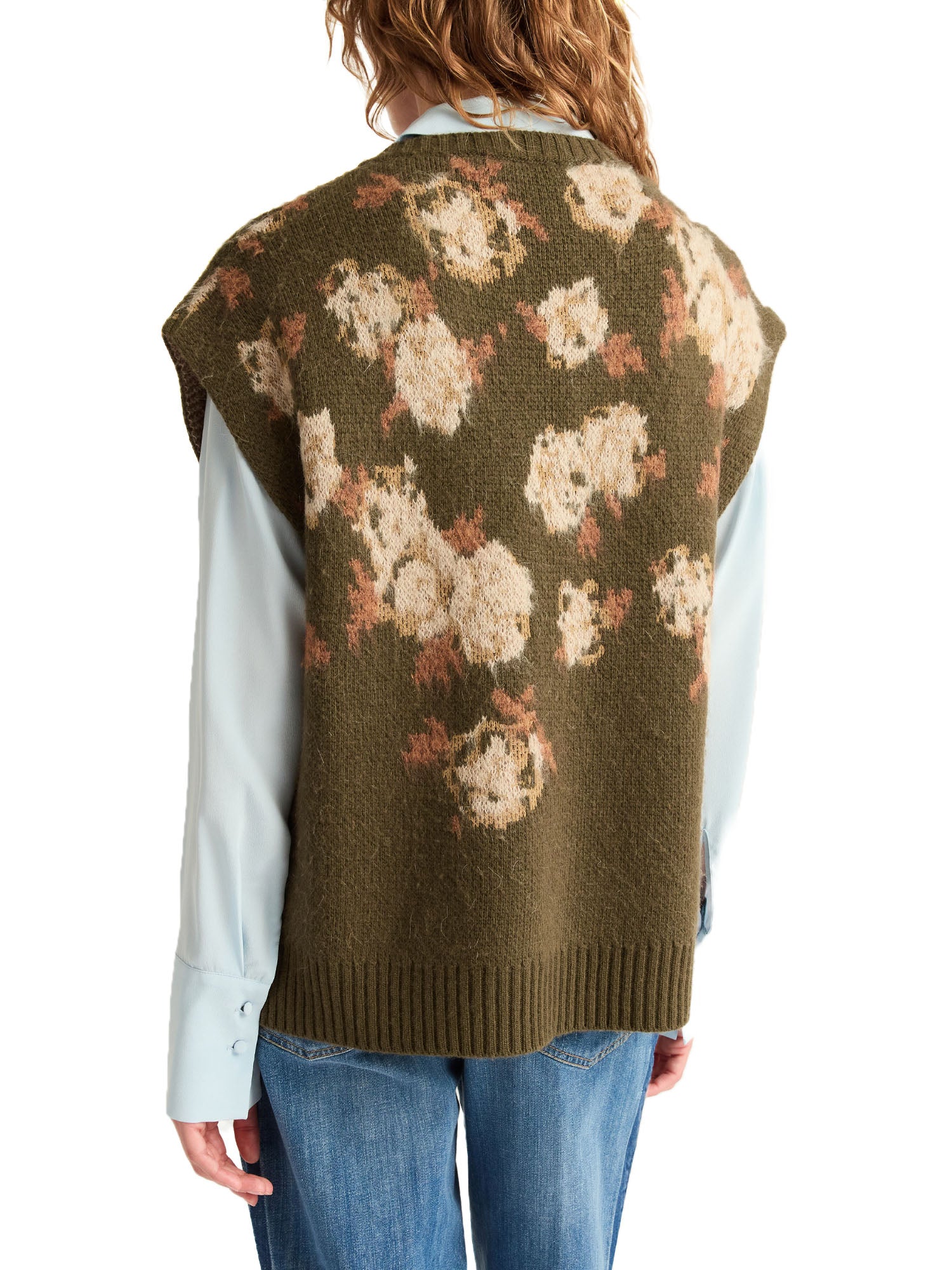 Momonì Poppy Maglione Smanicato Donna Verde