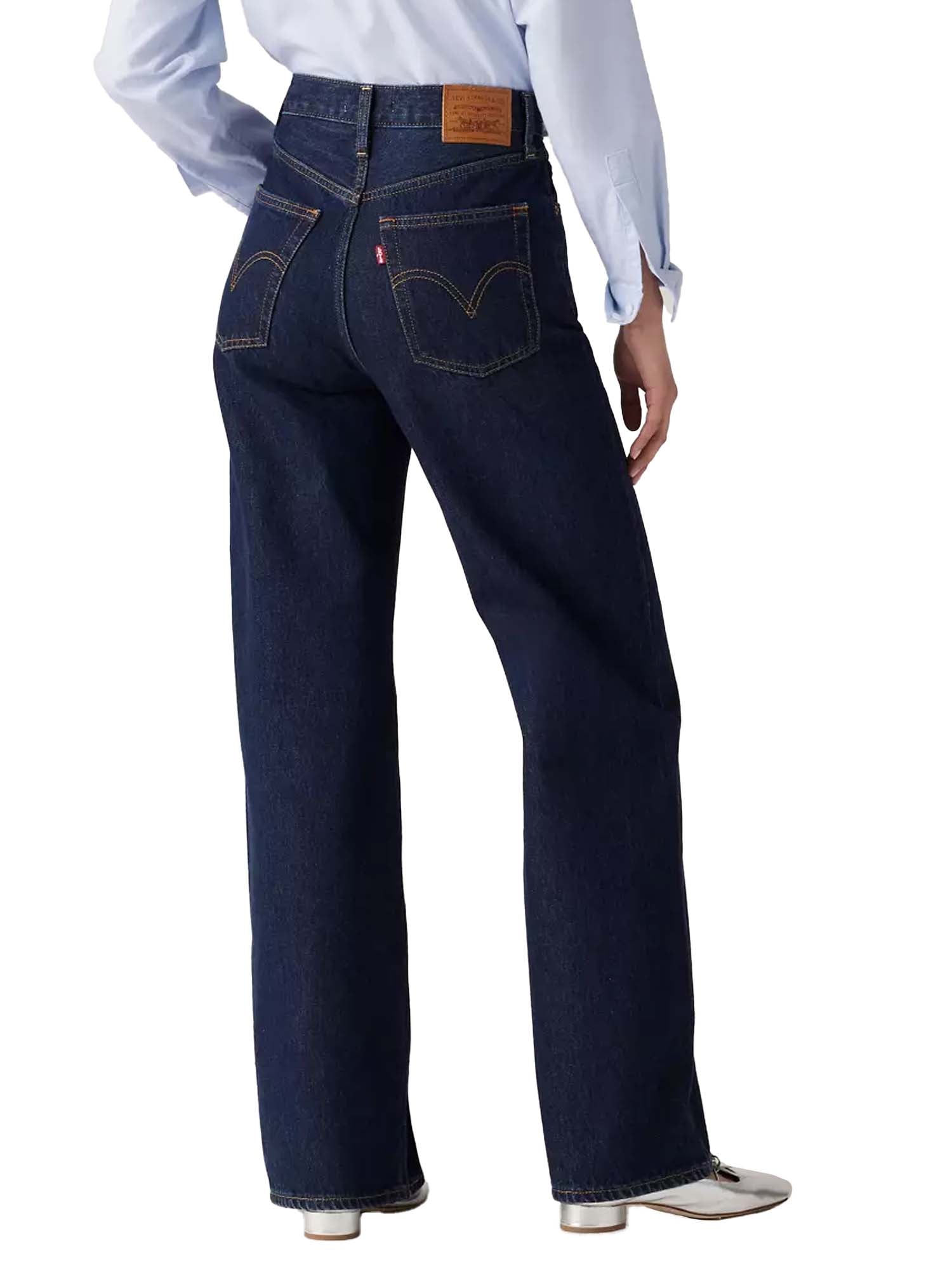 Levi's® Jeans Ribcage A Gamba Ampia Blu