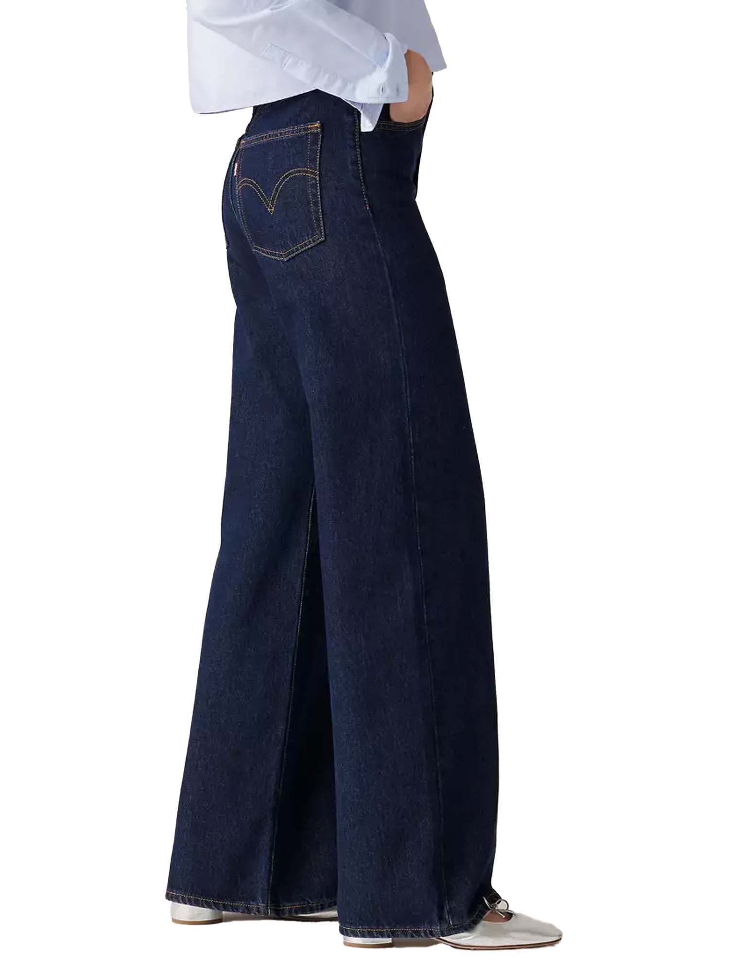 Levi's® Jeans Ribcage A Gamba Ampia Blu