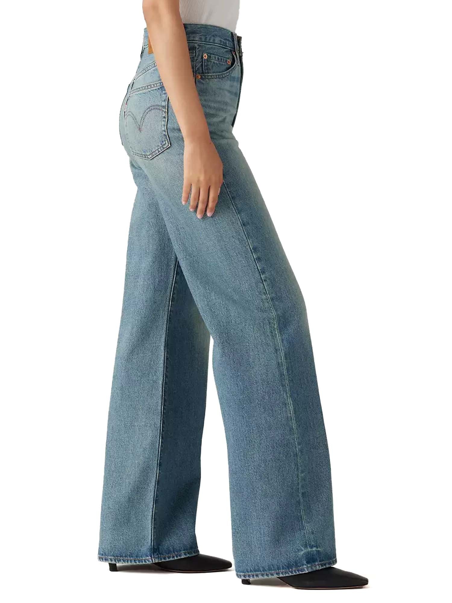 Levi's® Jeans Ribcage A Gamba Ampia Blu