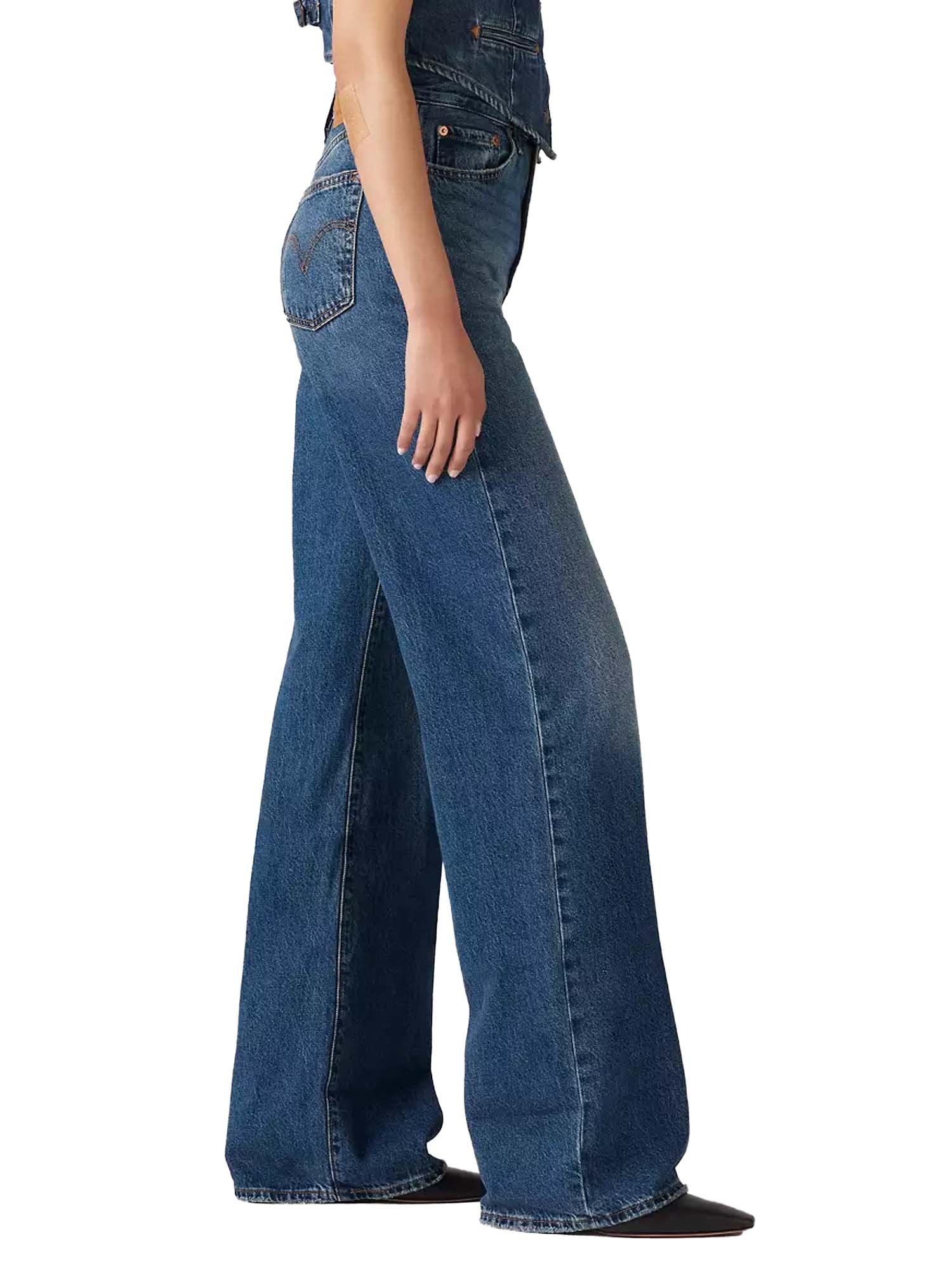 Levi's® Jeans Ribcage A Gamba Ampia Blu