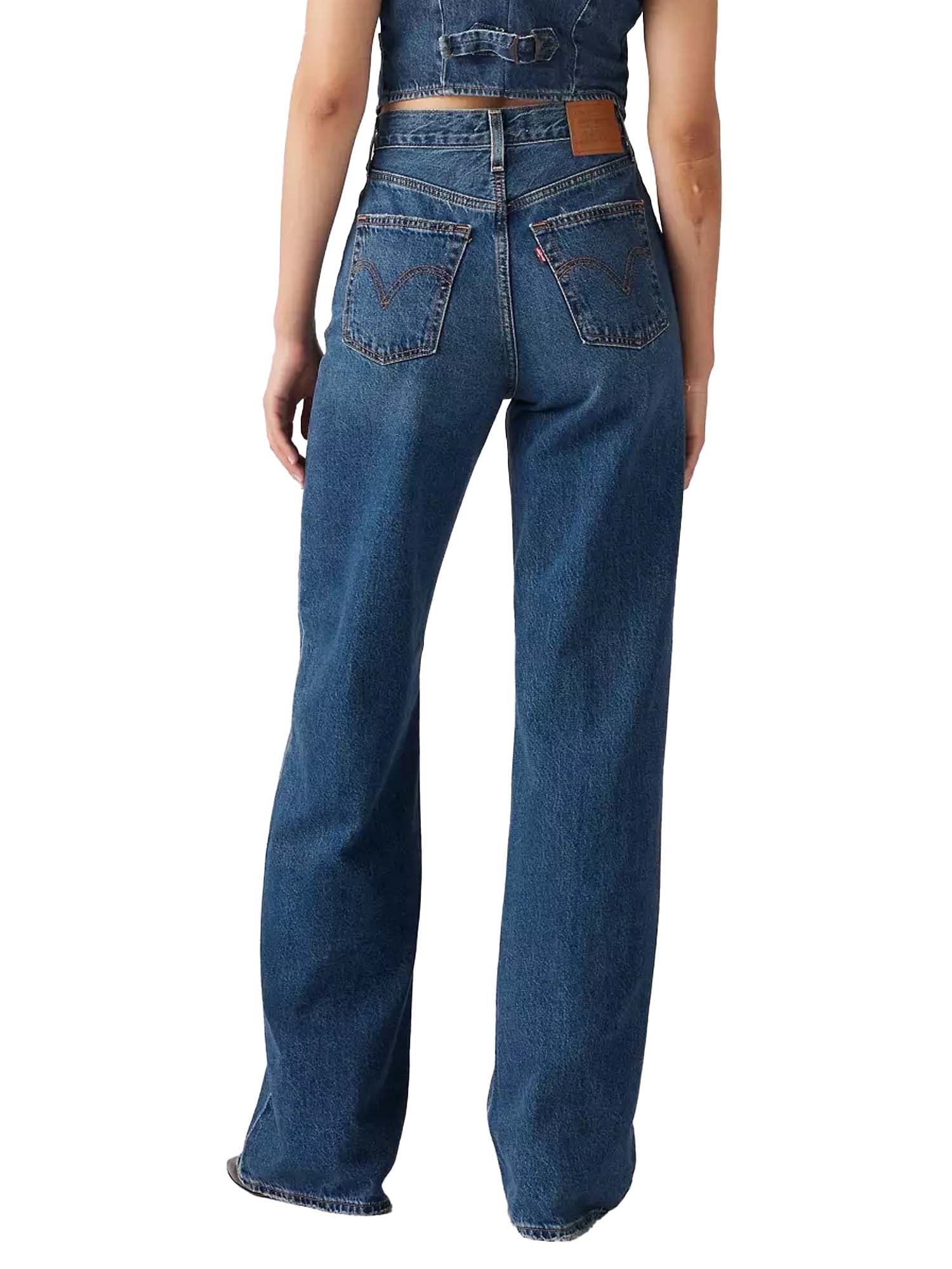 Levi's® Jeans Ribcage A Gamba Ampia Blu