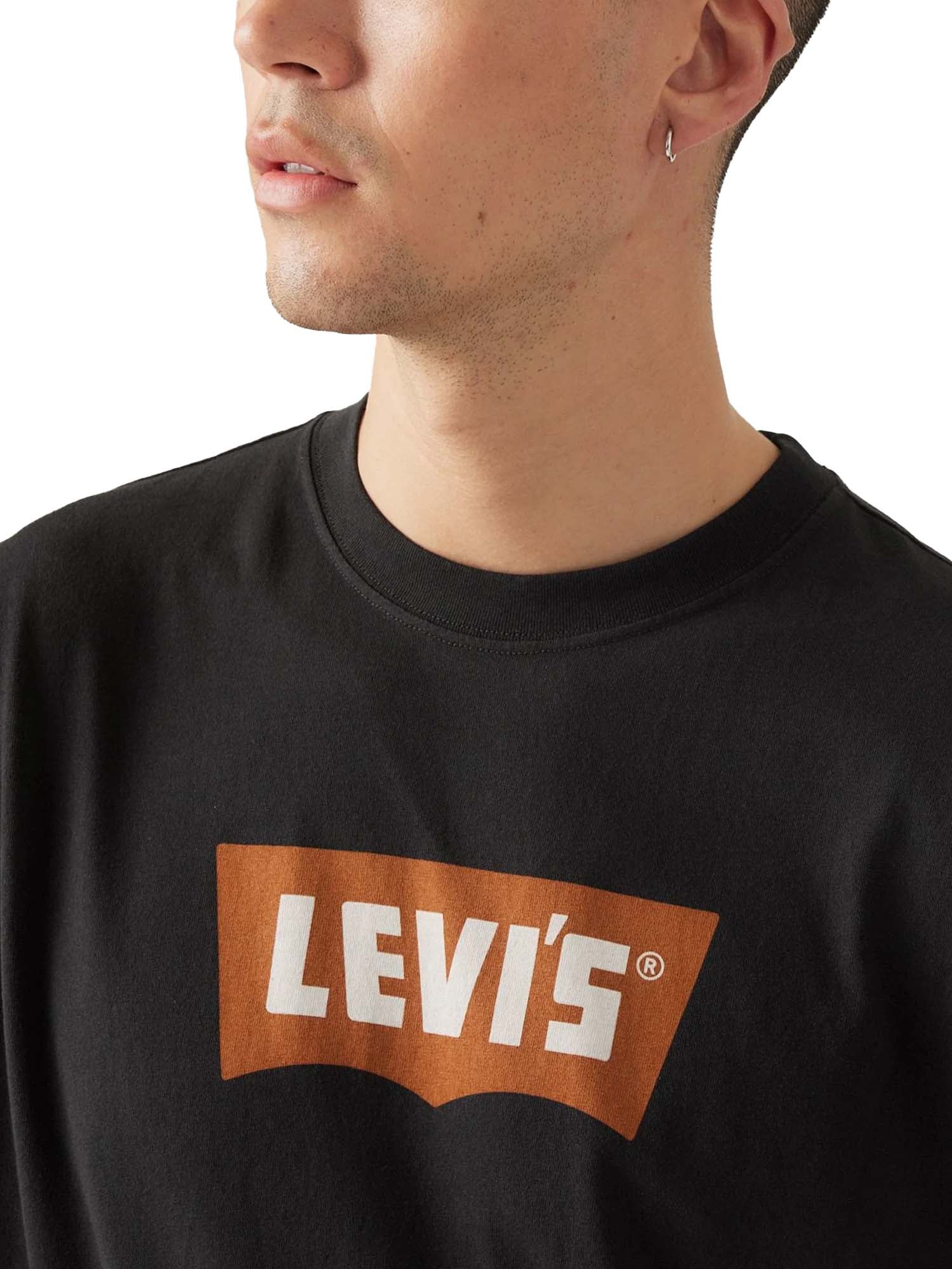 Levi's® T-shirt Vintage Con Grafica Batwing Nero
