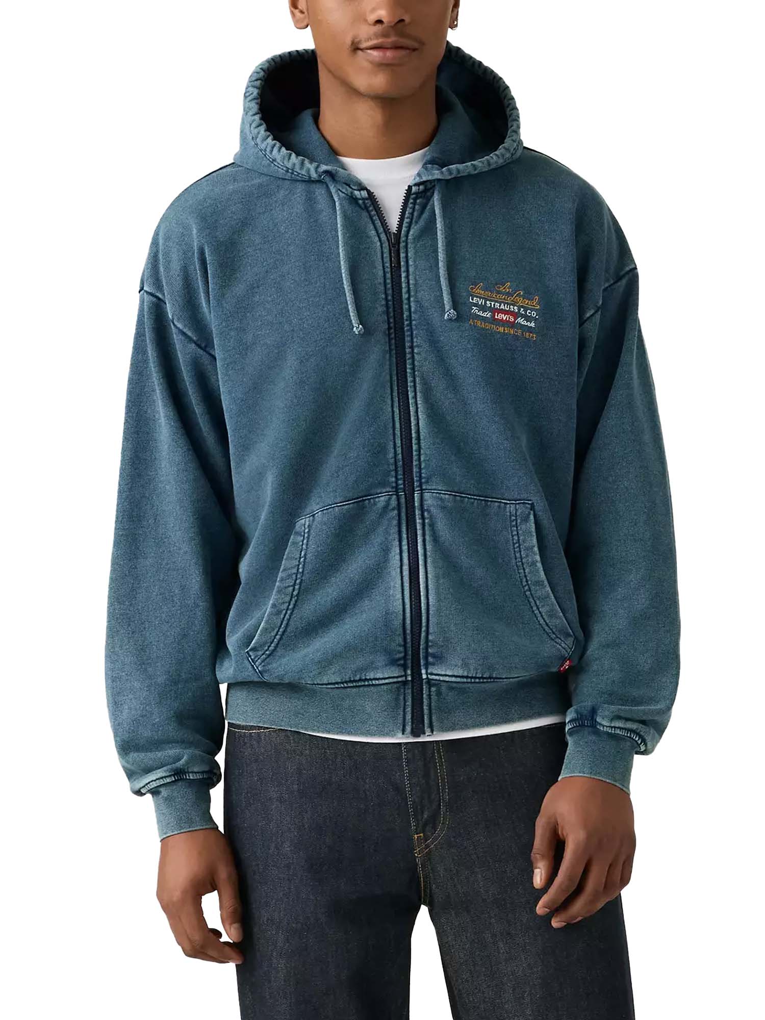 Levi's® Felpa western Lowell western con cerniera integrale Blu