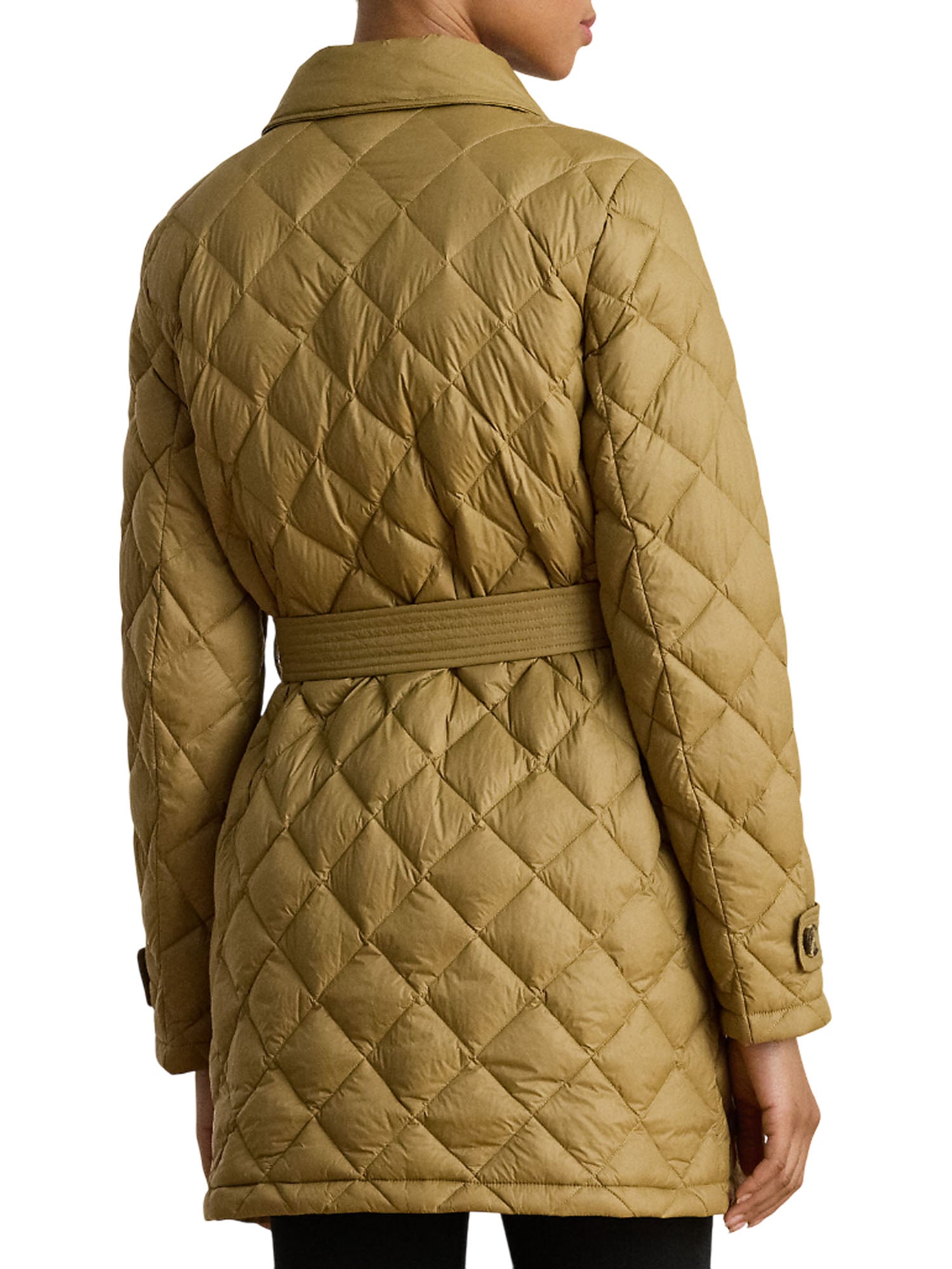 Ralph Lauren Diamond Quilted Trench Coat Beige