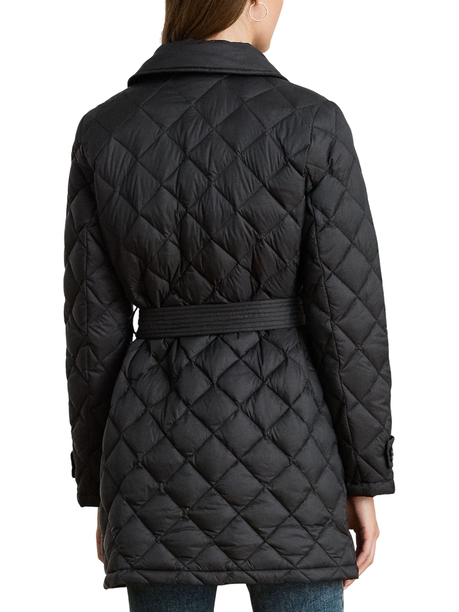 Ralph Lauren Diamond Quilted Trench Coat Nero