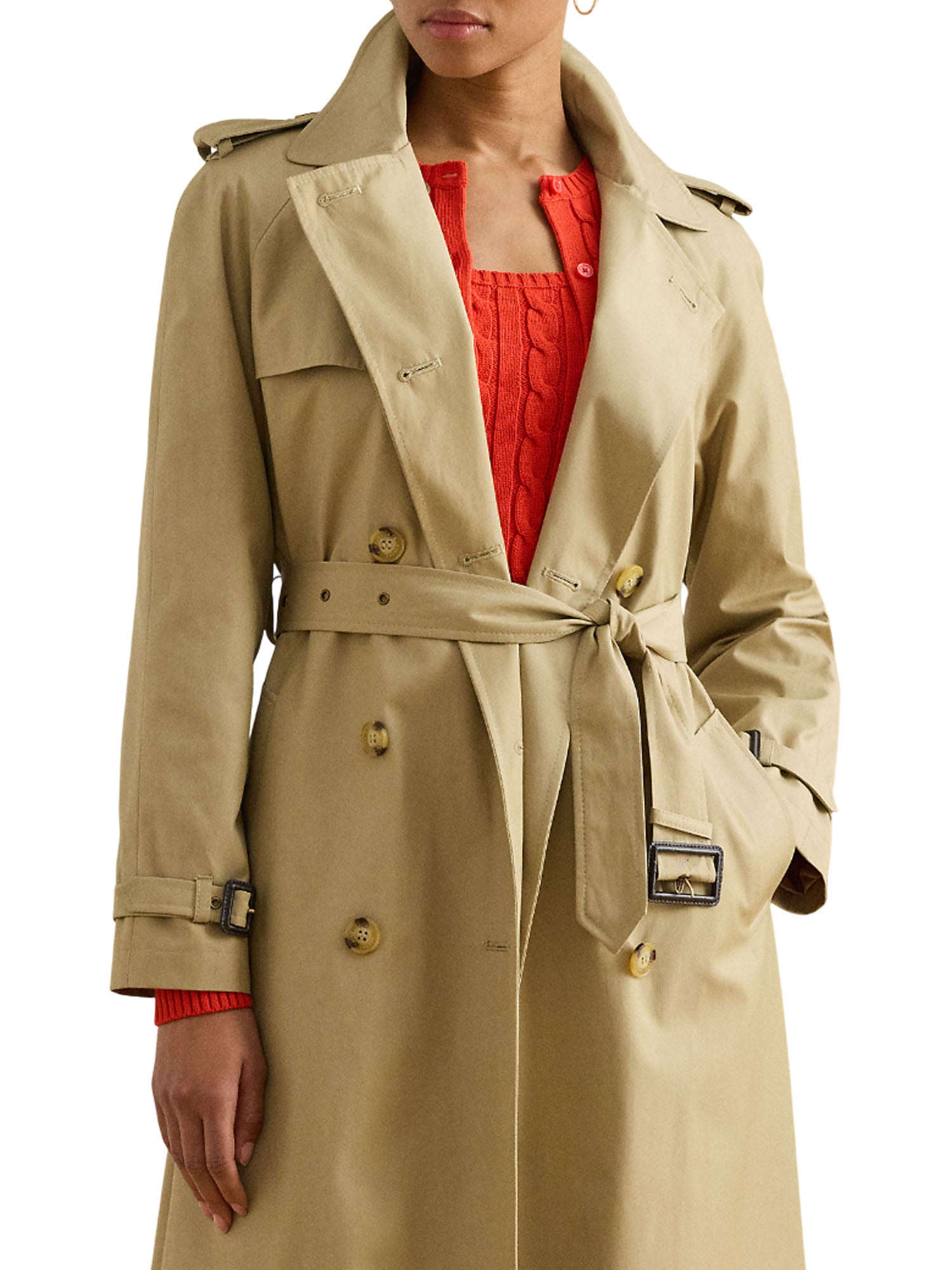 Lauren Ralph Lauren Trench Coat Doppiopetto Beige