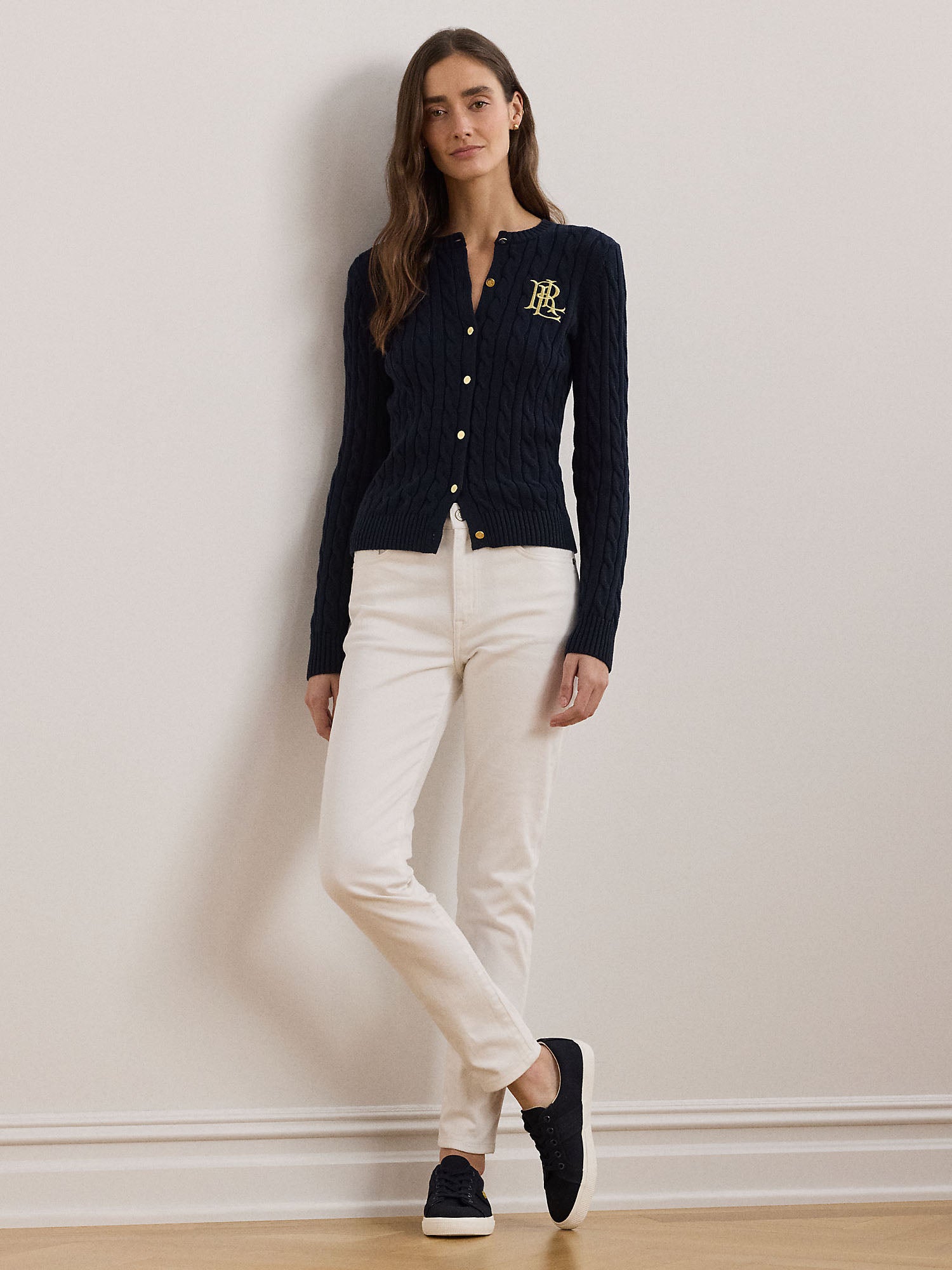 Lauren Ralph Lauren Ralhan Long Sleeve Cardigan Blu