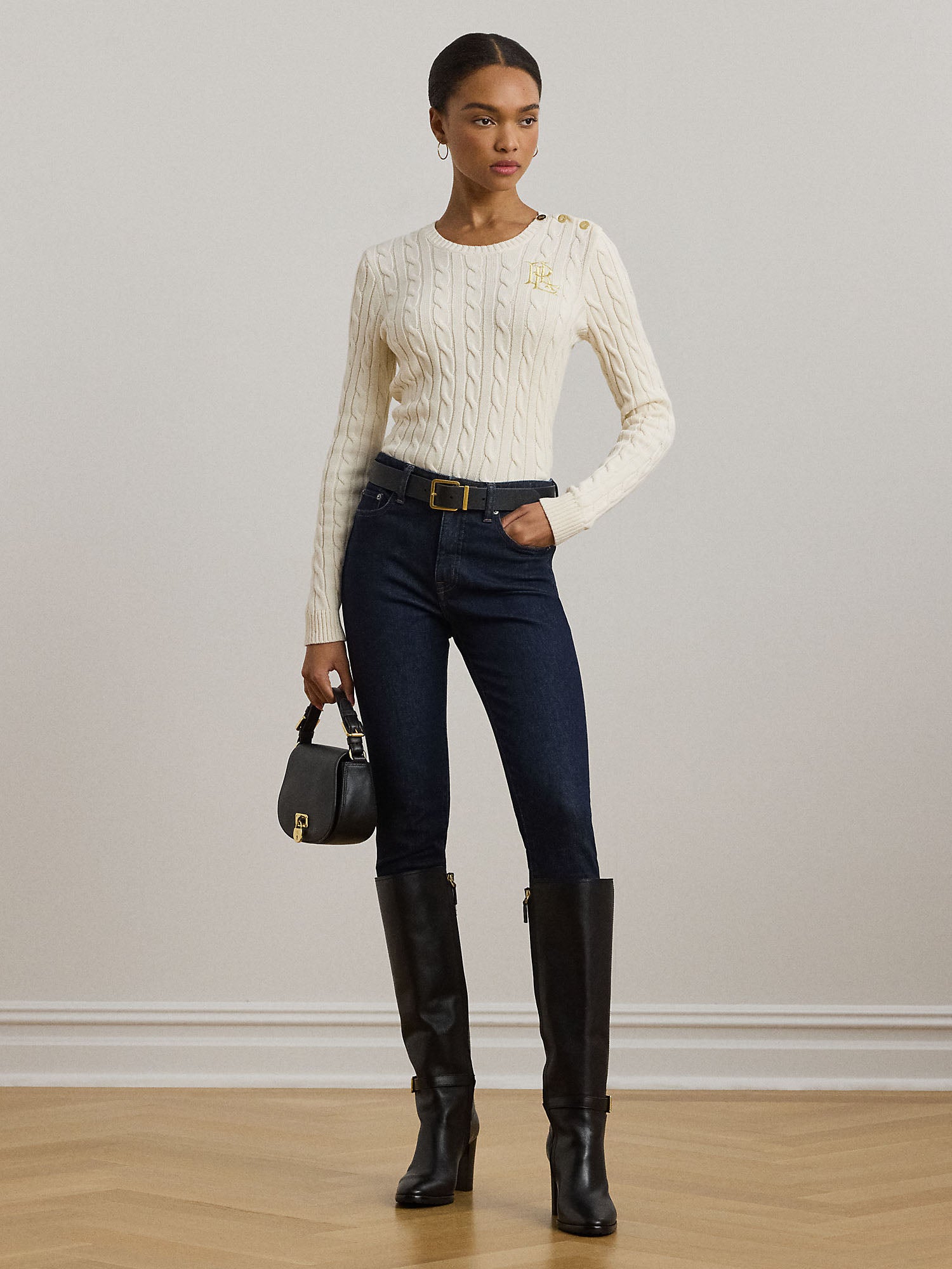 Lauren Ralph Lauren Montiva Long Sleeve Pullover Bianco