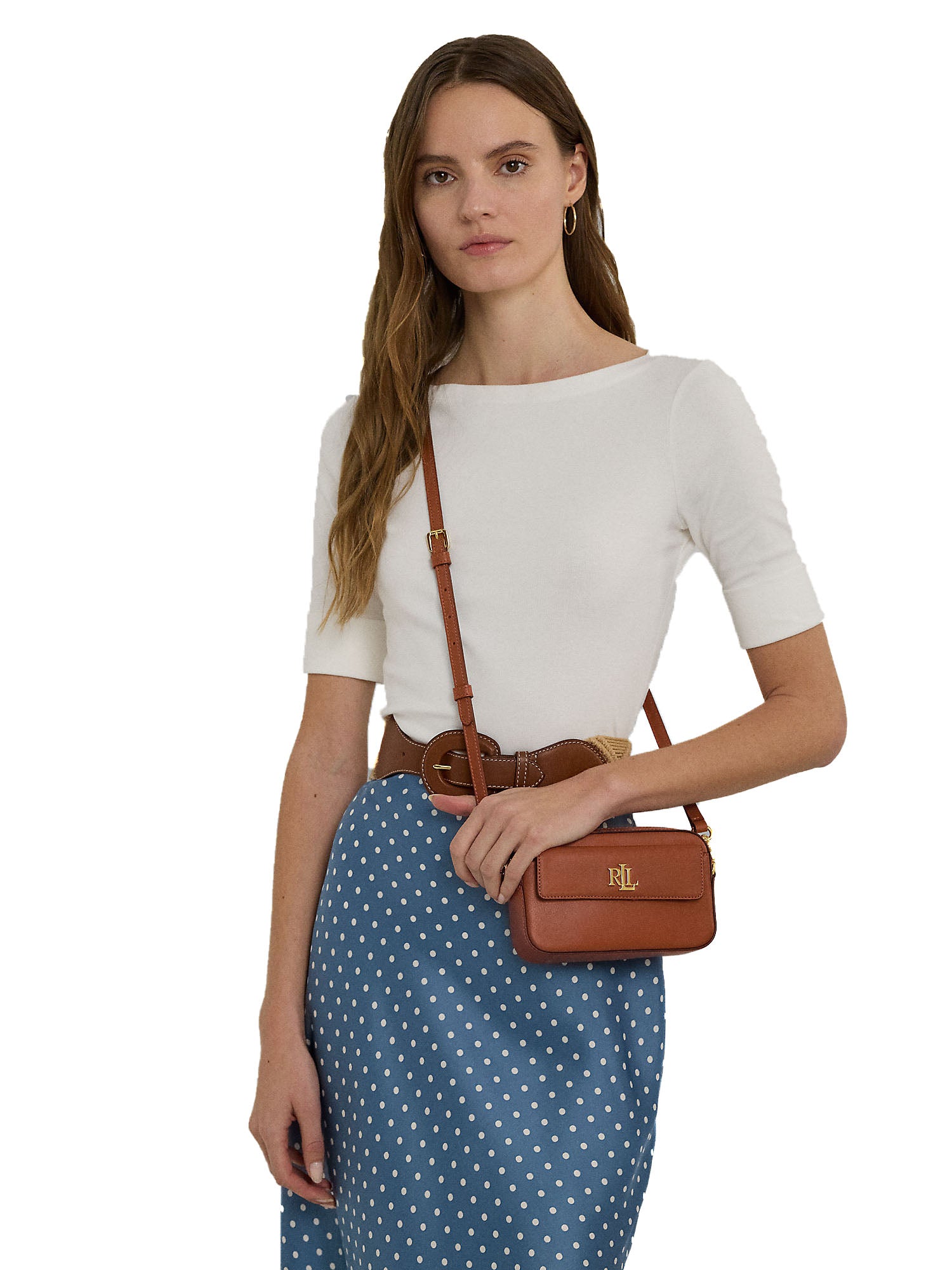 Lauren Ralph Lauren Marcy Wrstlt Pouch Small Beige