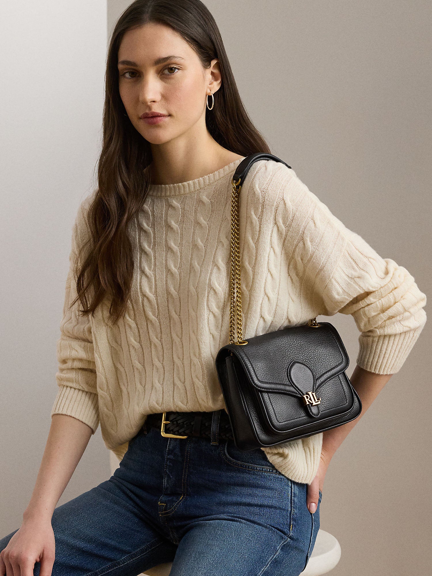 Lauren Ralph Lauren Bradley Sm Shoulder Bag Nero