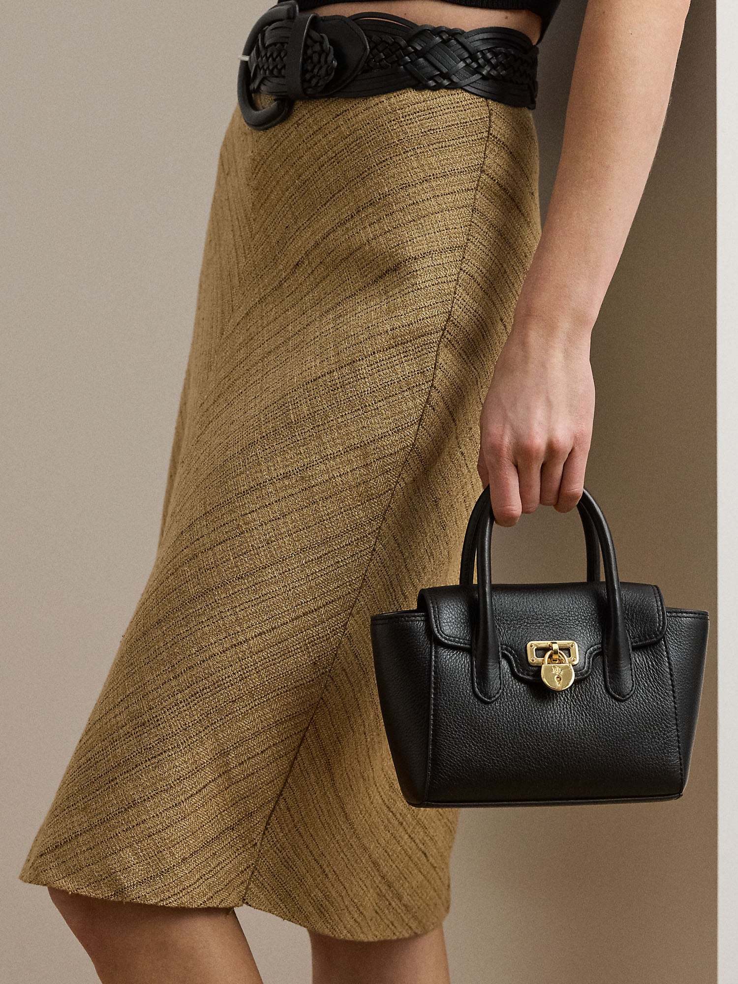 Lauren Ralph Lauren Tnnr Sm Schl Satchel Small Nero