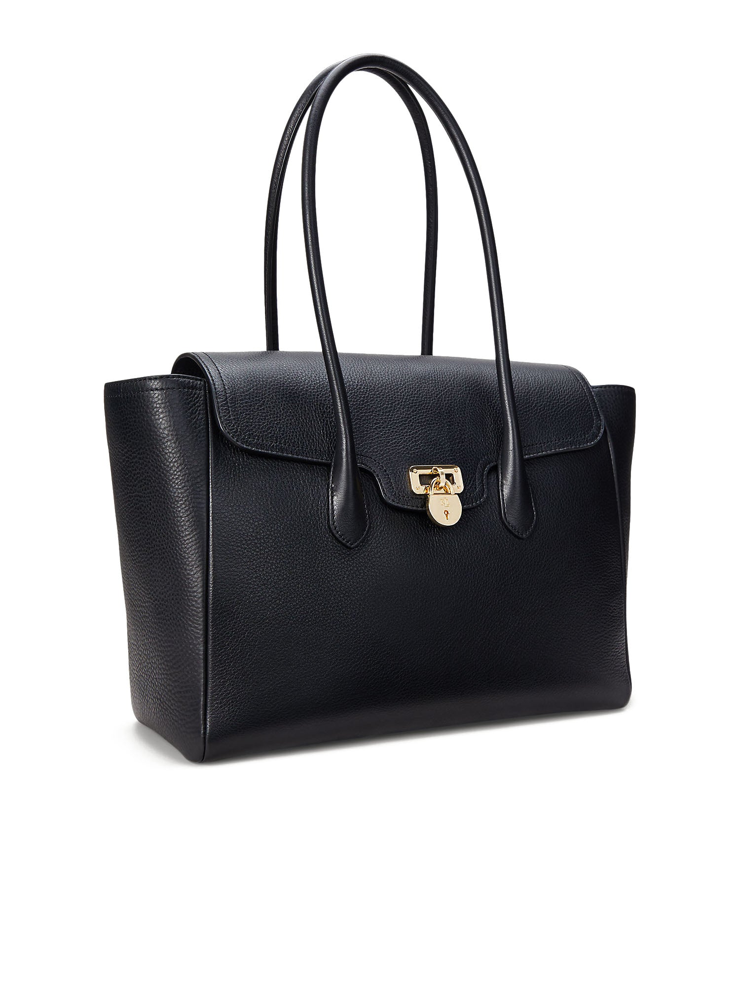 Lauren Ralph Lauren Tnnr Lg Schl Satchel Large Nero