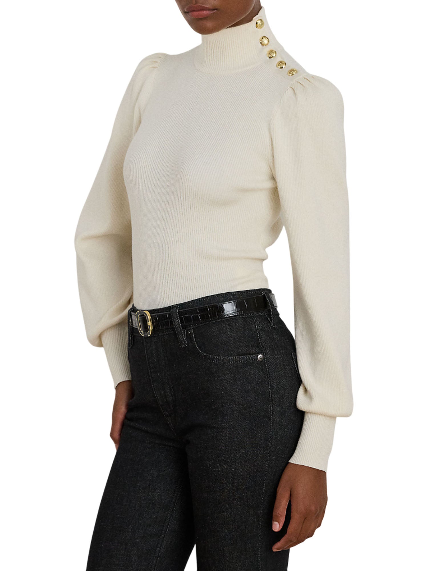 Lauren Ralph Lauren Dworina Long Sleeve Pullover Bianco
