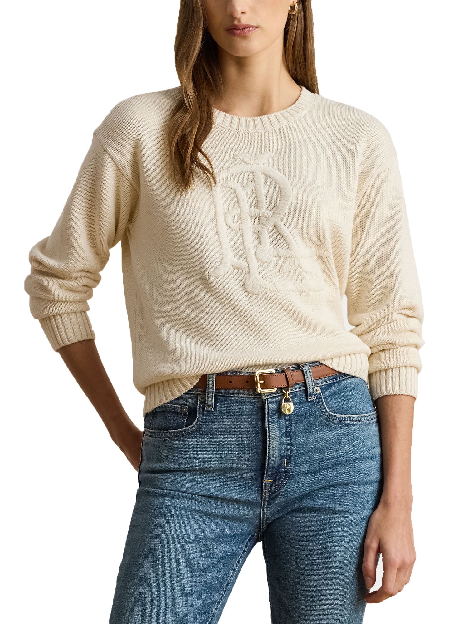 Lauren Ralph Lauren Riednee Long Sleeve Donna Bianco
