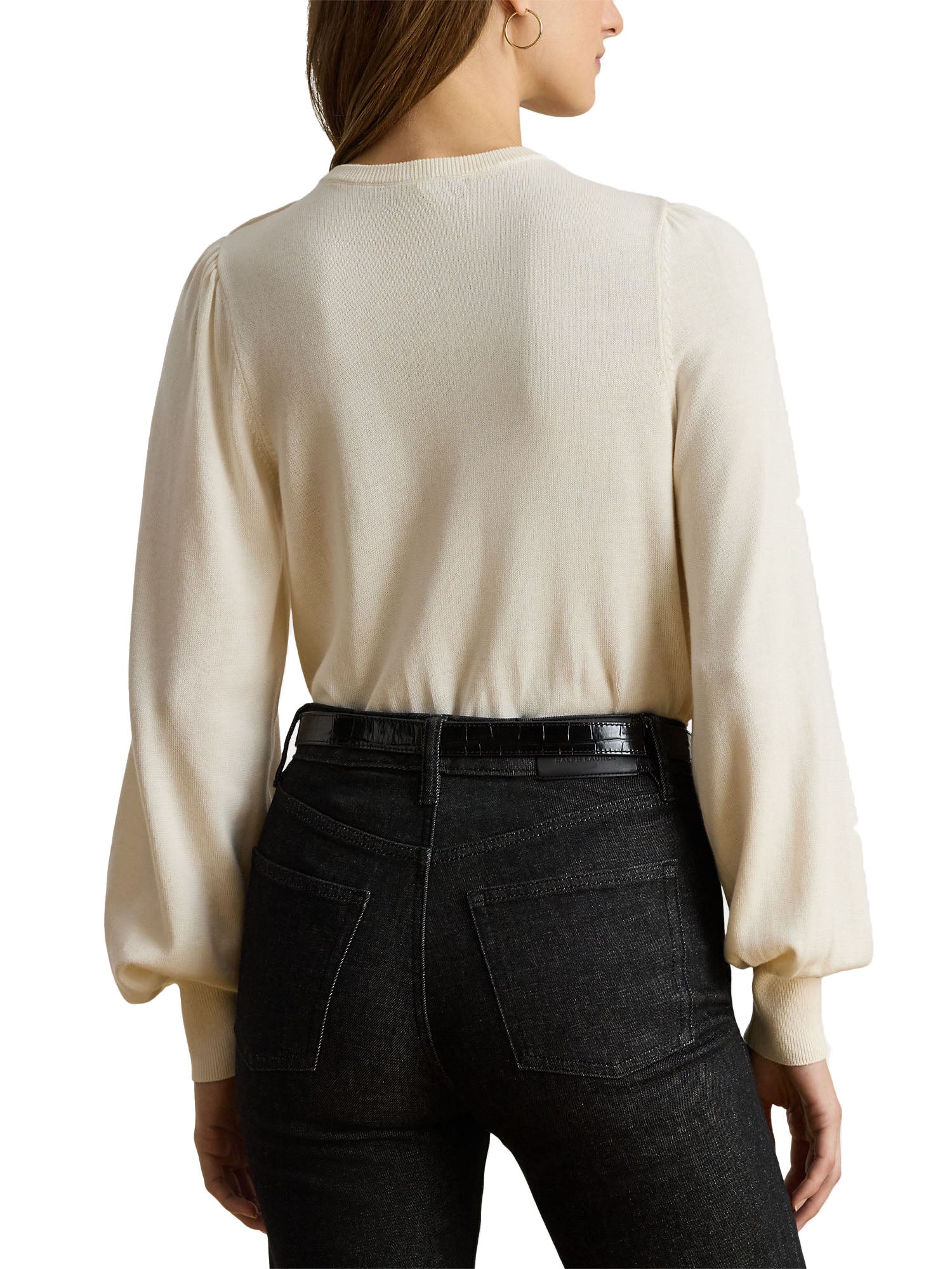 Lauren Ralph Lauren Dontrey Long Sleeve Donna Bianco