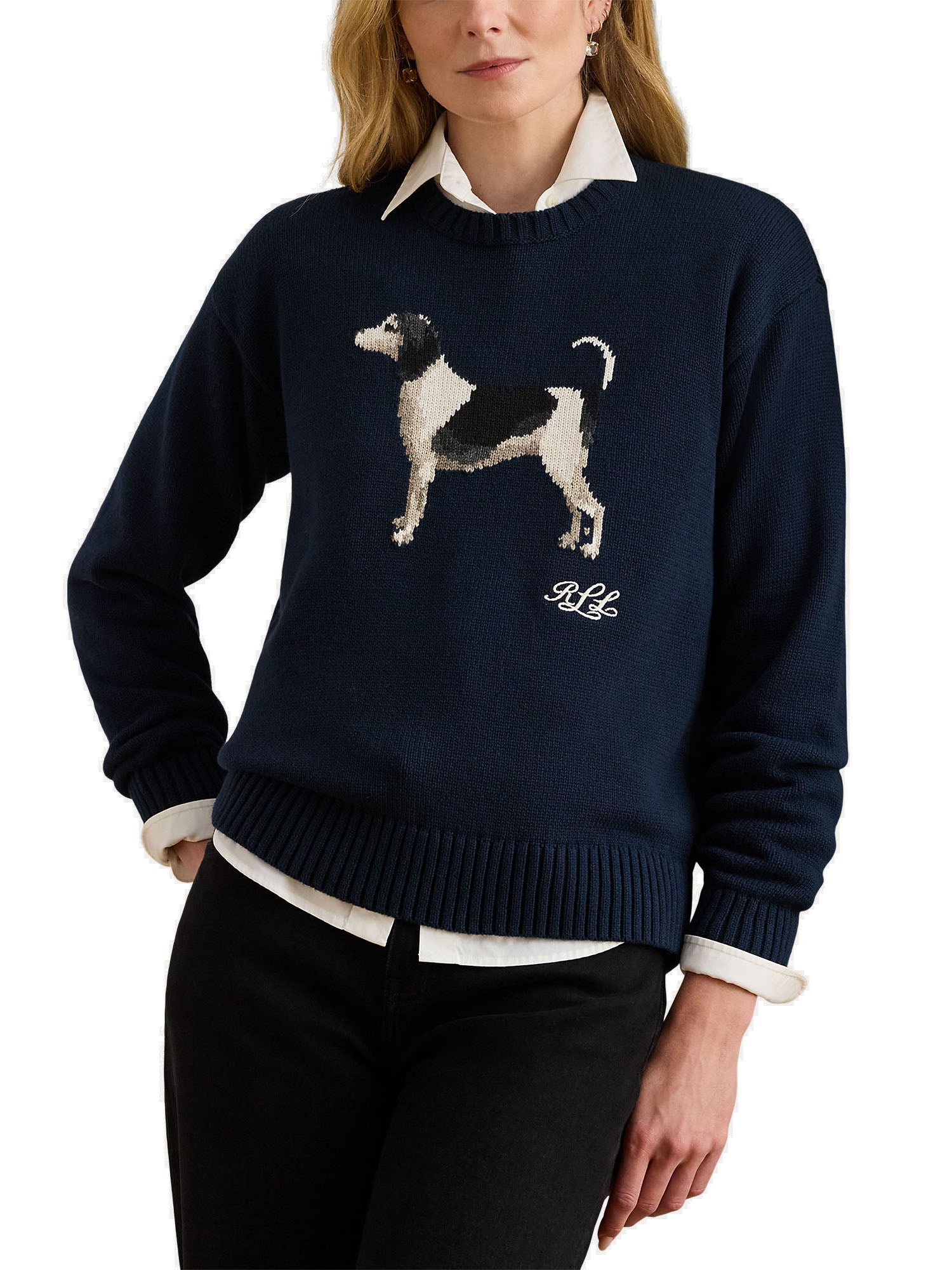 Lauren Ralph Lauren Riednee Long Sleeve Maglione Donna Blu