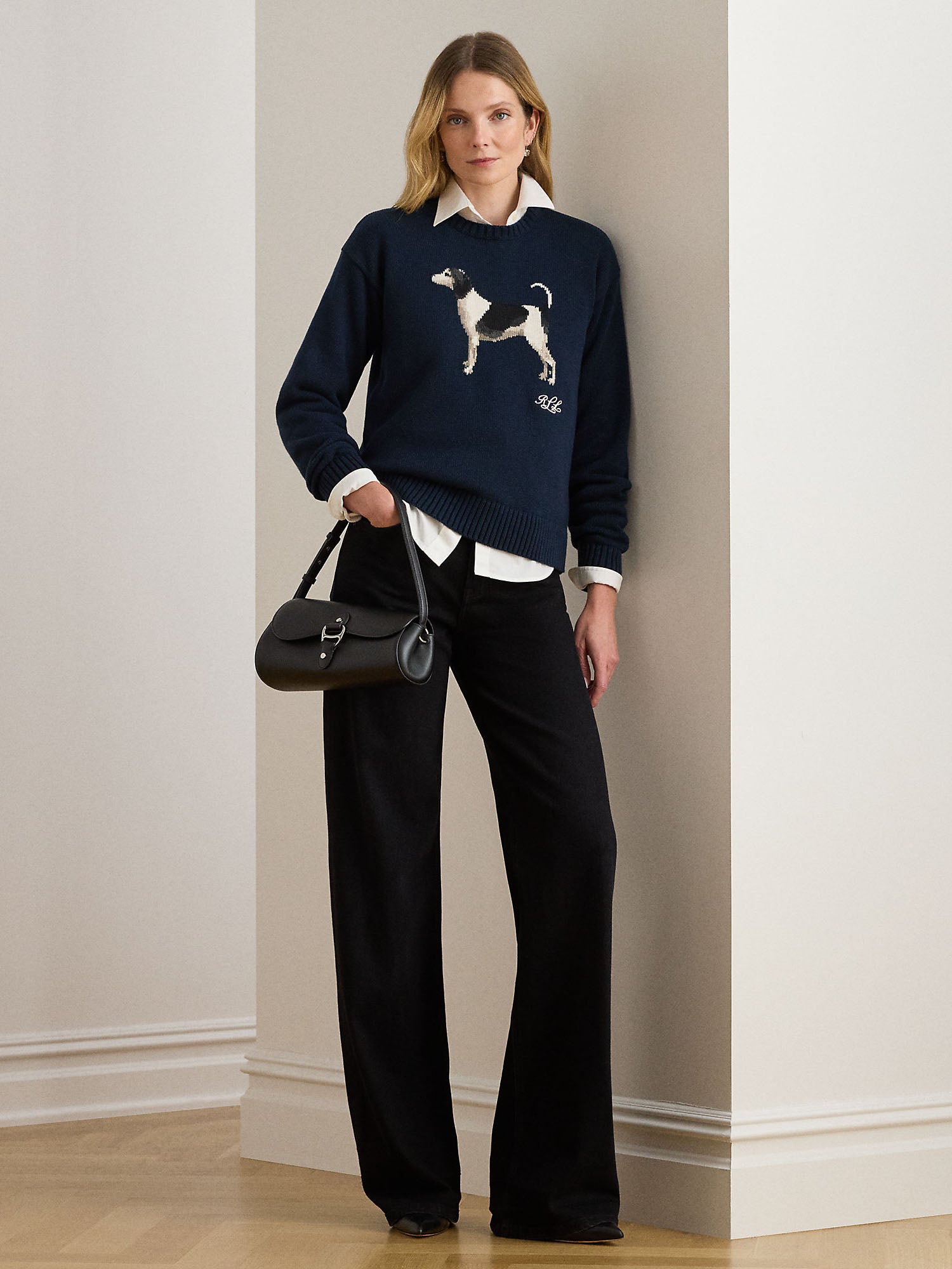Lauren Ralph Lauren Riednee Long Sleeve Maglione Donna Blu
