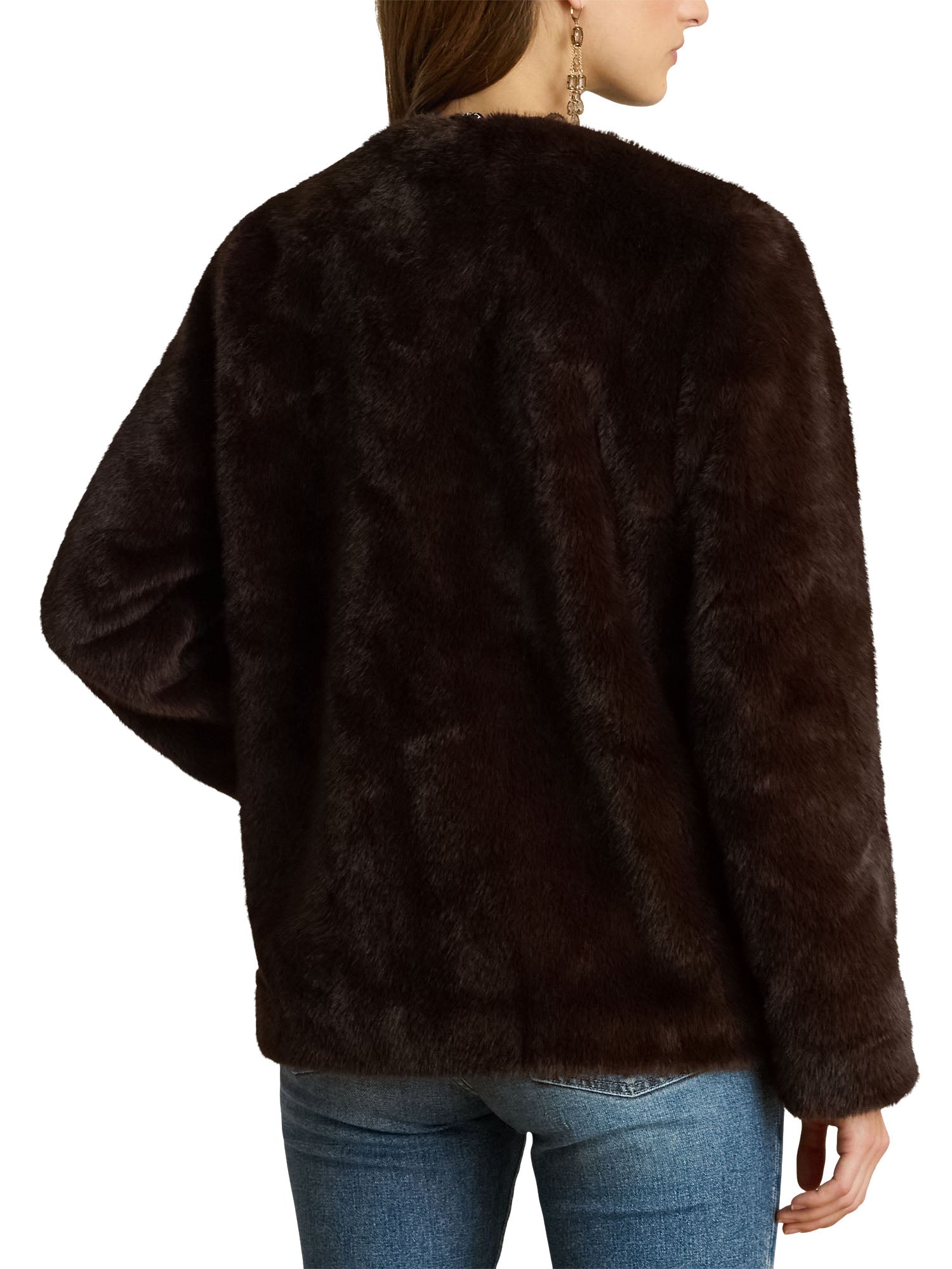 Lauren Ralph Lauren Fx Mink Giacca Donna Marrone