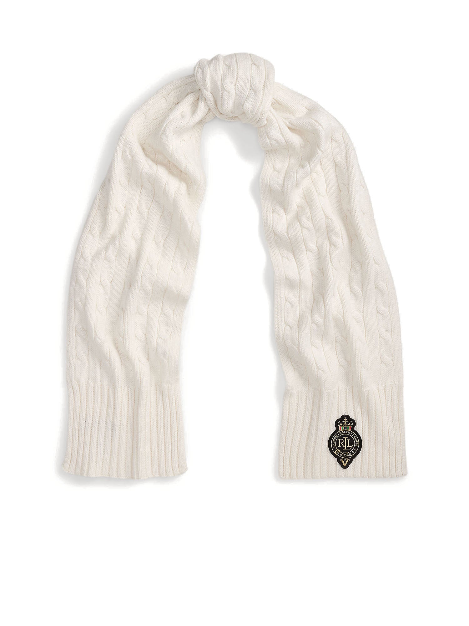 Lauren Ralph Lauren Cb Crst Sciarpa Donna Beige