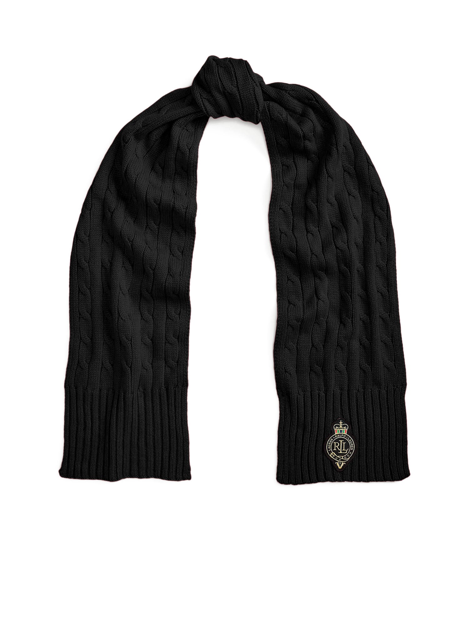 Lauren Ralph Lauren Cb Crst Sciarpa Donna Nero