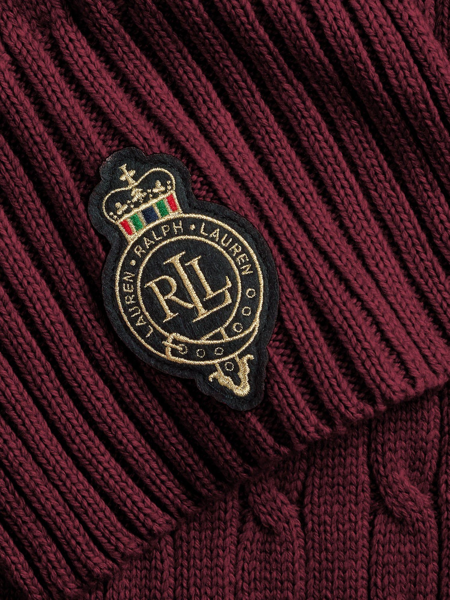 Lauren Ralph Lauren Cb Crst Sciarpa Donna Rosso