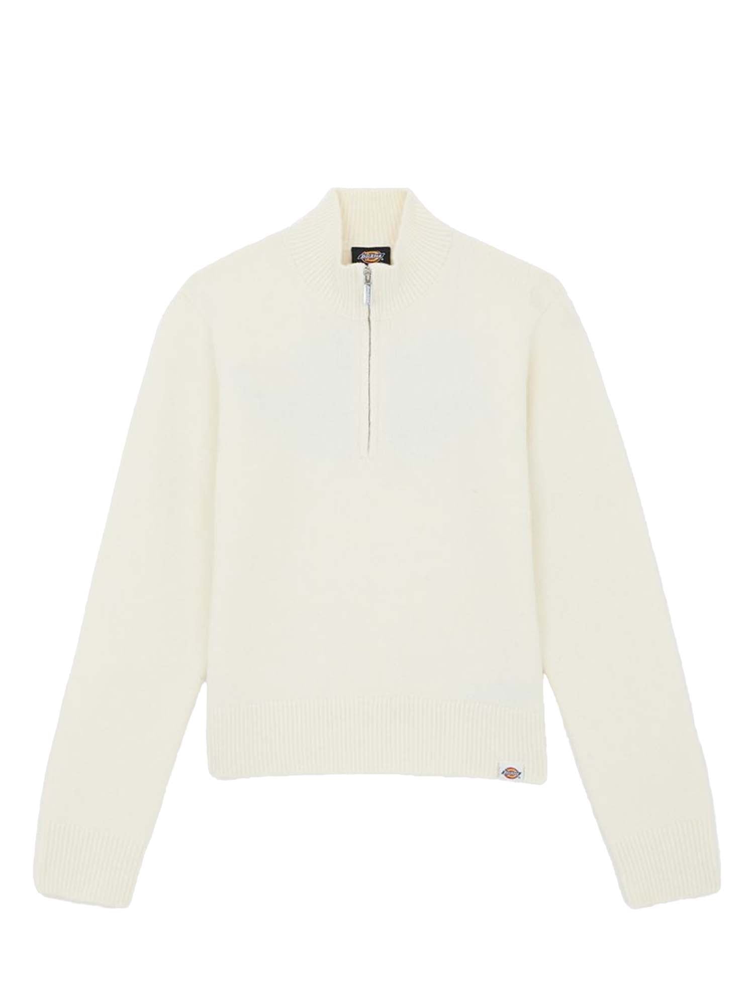 Dickies Maglione Ruston con zip corta Bianco