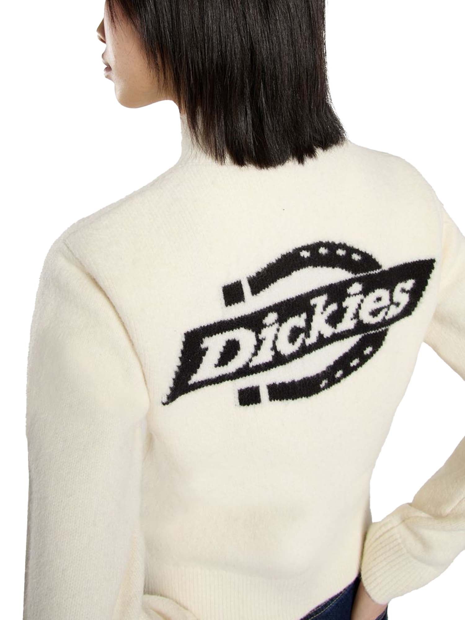 Dickies Maglione Ruston con zip corta Bianco
