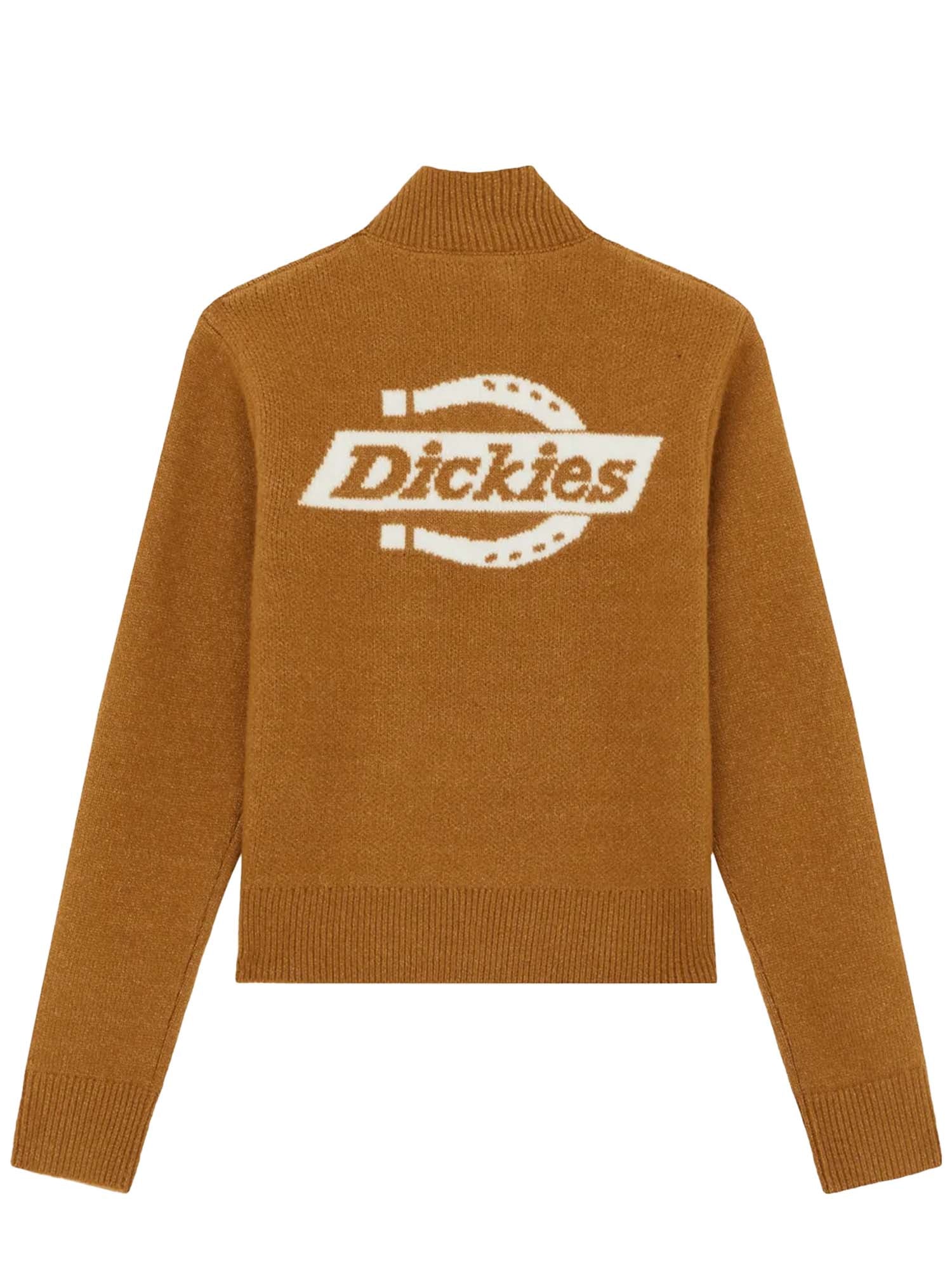 Dickies Maglione Ruston con zip corta Marrone