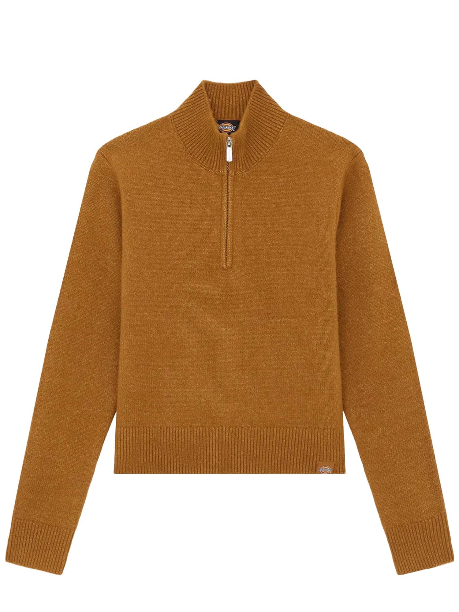 Dickies Maglione Ruston con zip corta Marrone