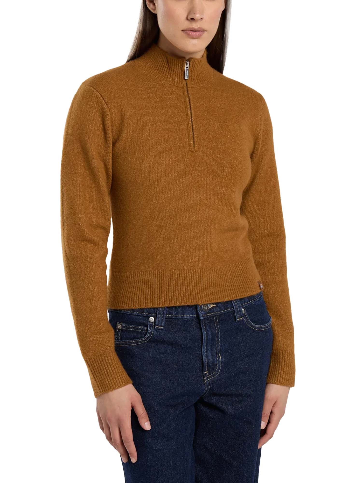 Dickies Maglione Ruston con zip corta Marrone