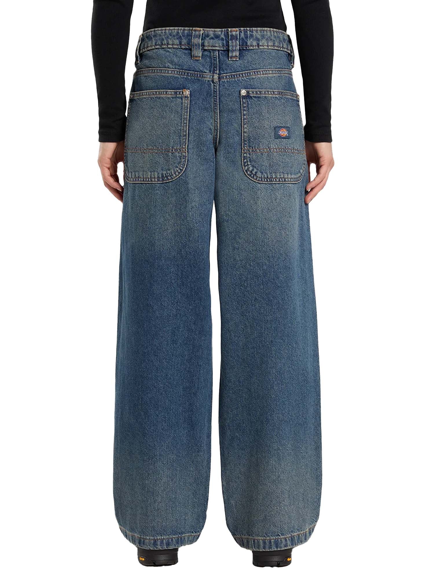 Dickies Jeans dritti e loose Mechanic Donna Blu