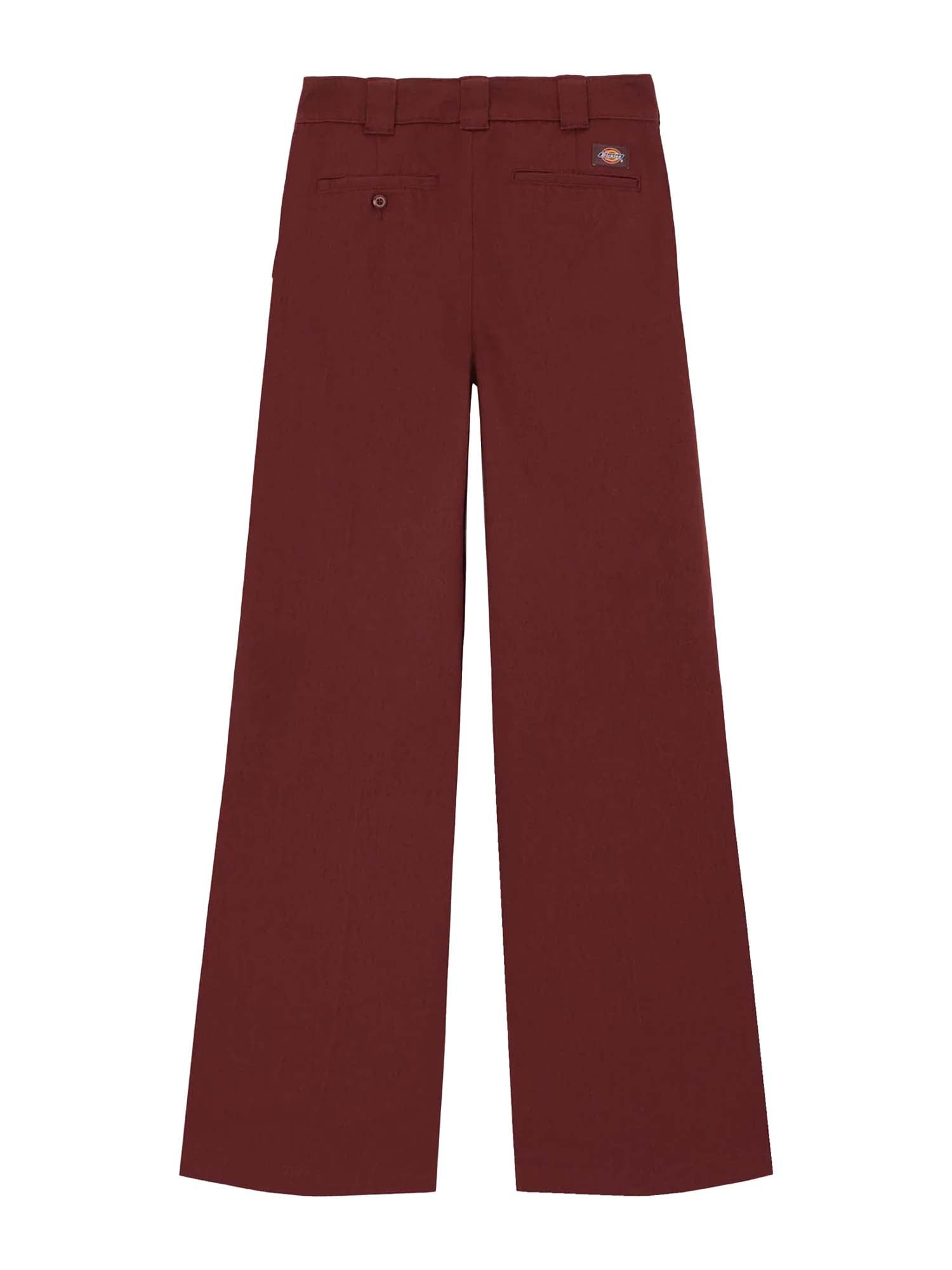 Dickies Pantaloni Wide Leg Work Donna Bordeaux