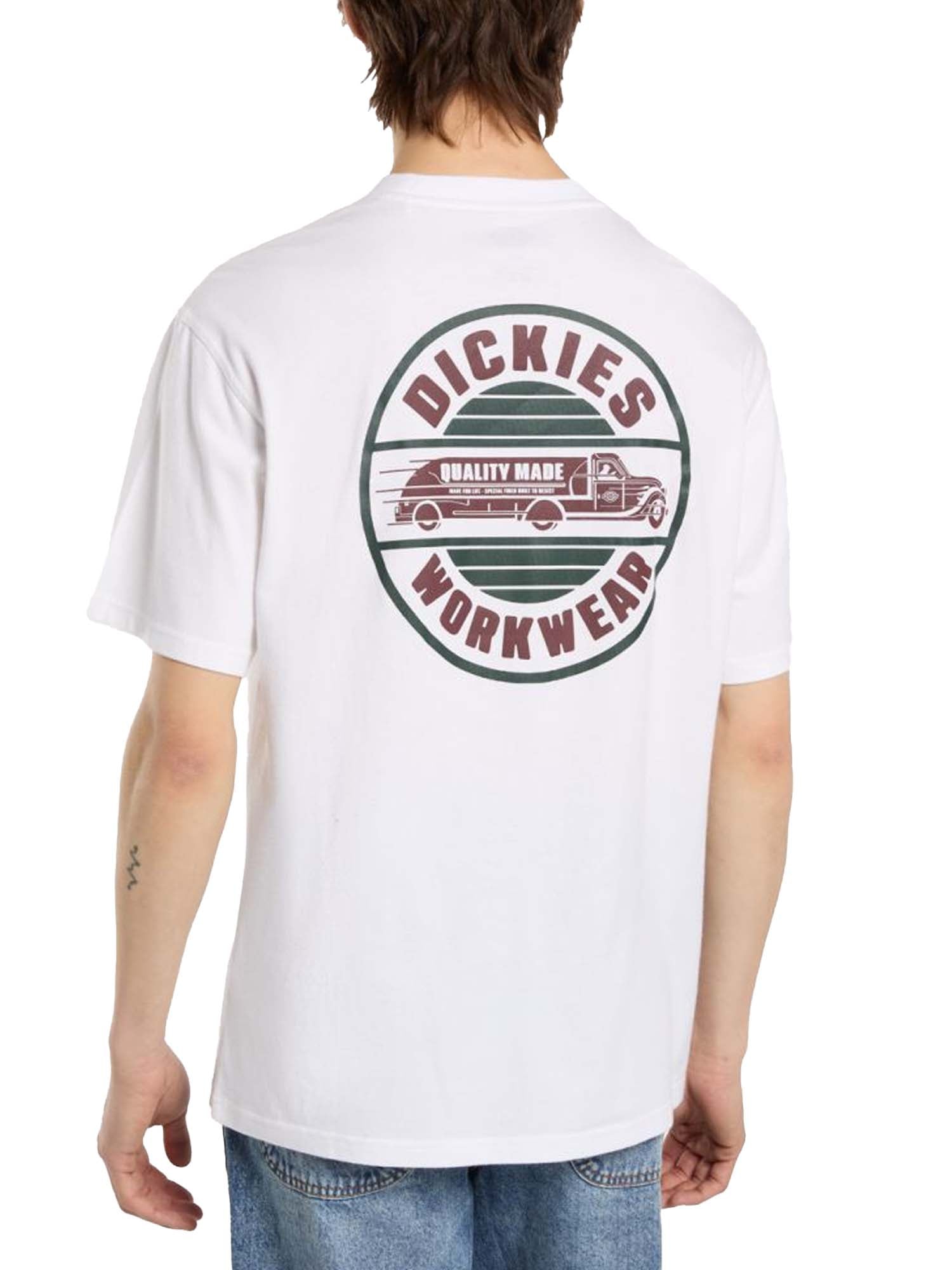 Dickies T-shirt leggera Circle Bianco