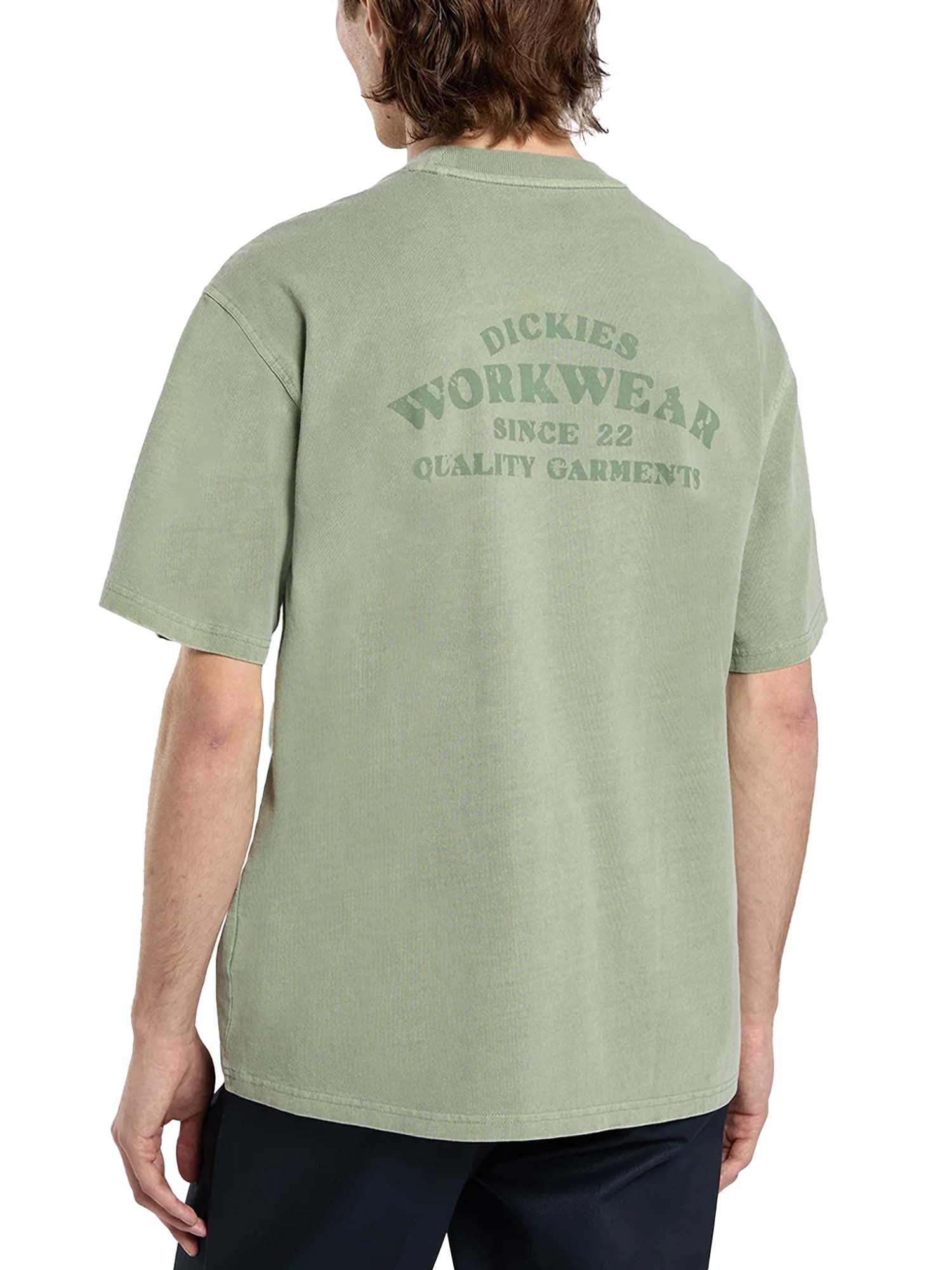 Dickies T-shirt tinta in capo di peso medio Christiana Verde