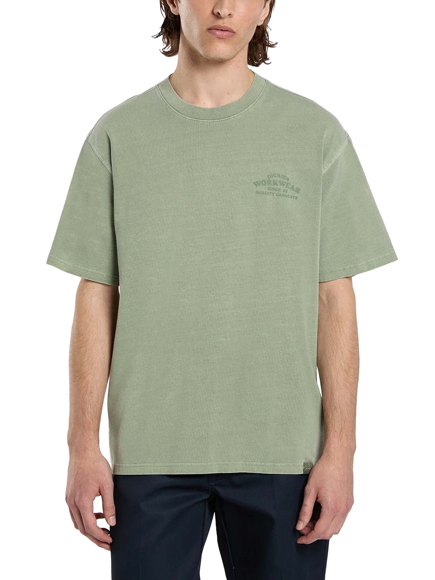 Dickies T-shirt tinta in capo di peso medio Christiana Verde