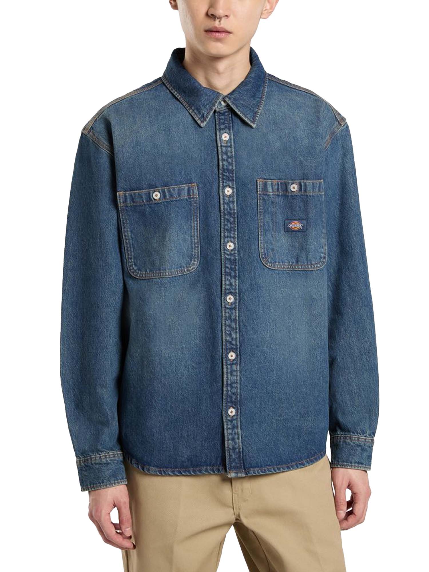 Dickies Camicia in jeans Mechanic a maniche lunghe Blu