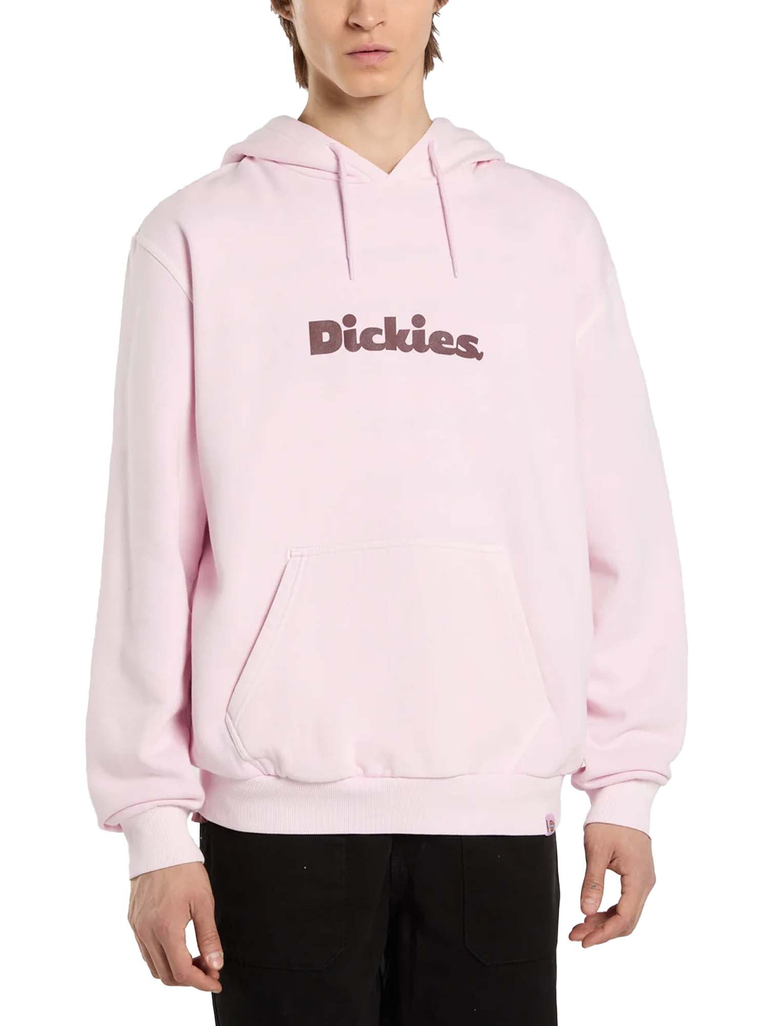 Dickies Felpa con cappuccio Slayden tinta in capo Rosa