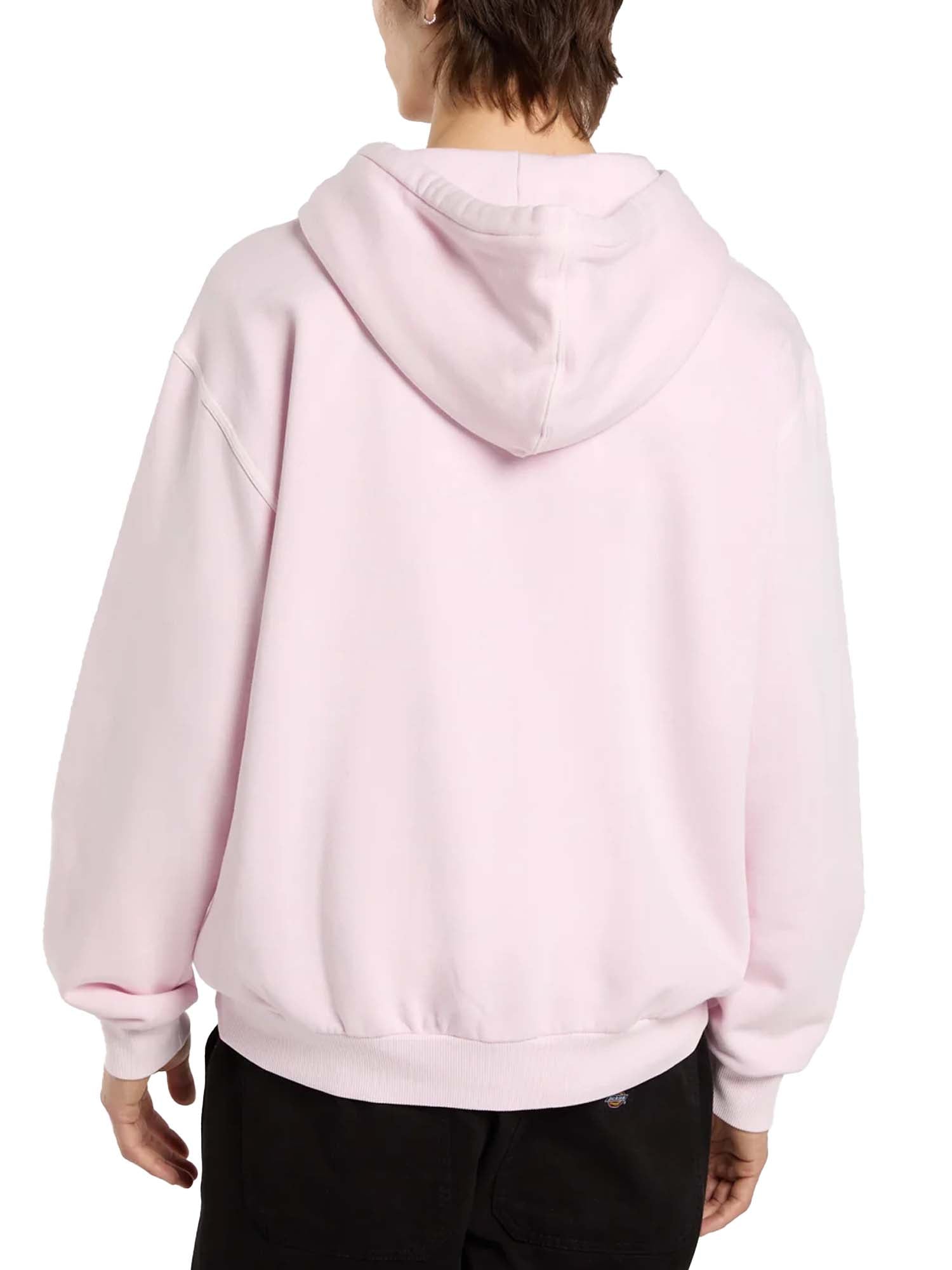 Dickies Felpa con cappuccio Slayden tinta in capo Rosa