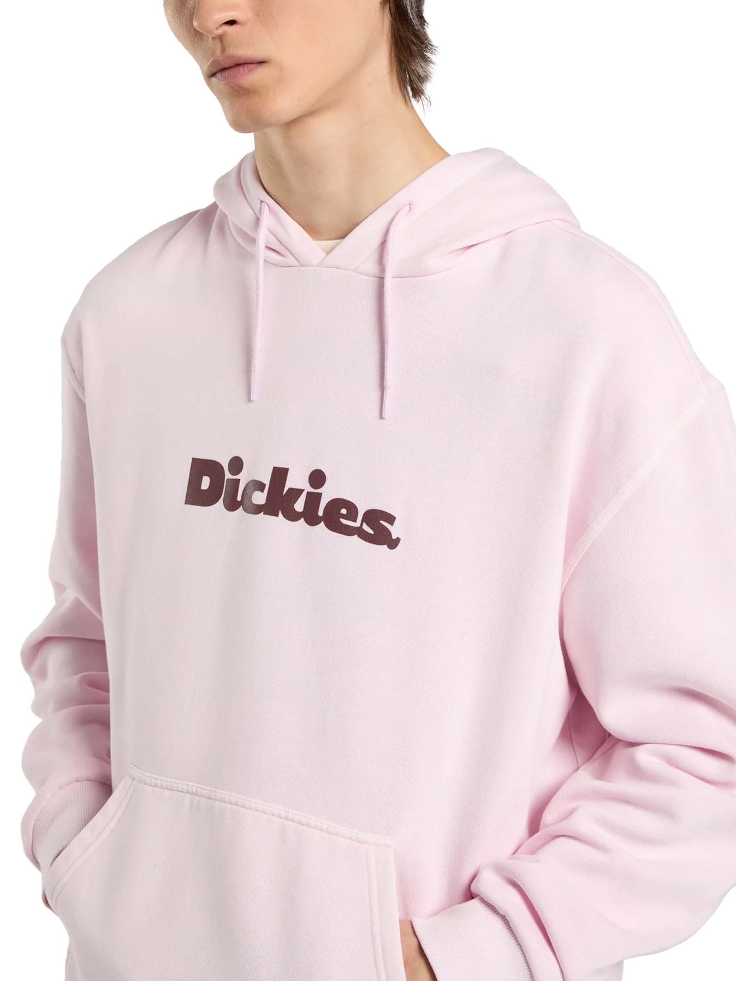 Dickies Felpa con cappuccio Slayden tinta in capo Rosa