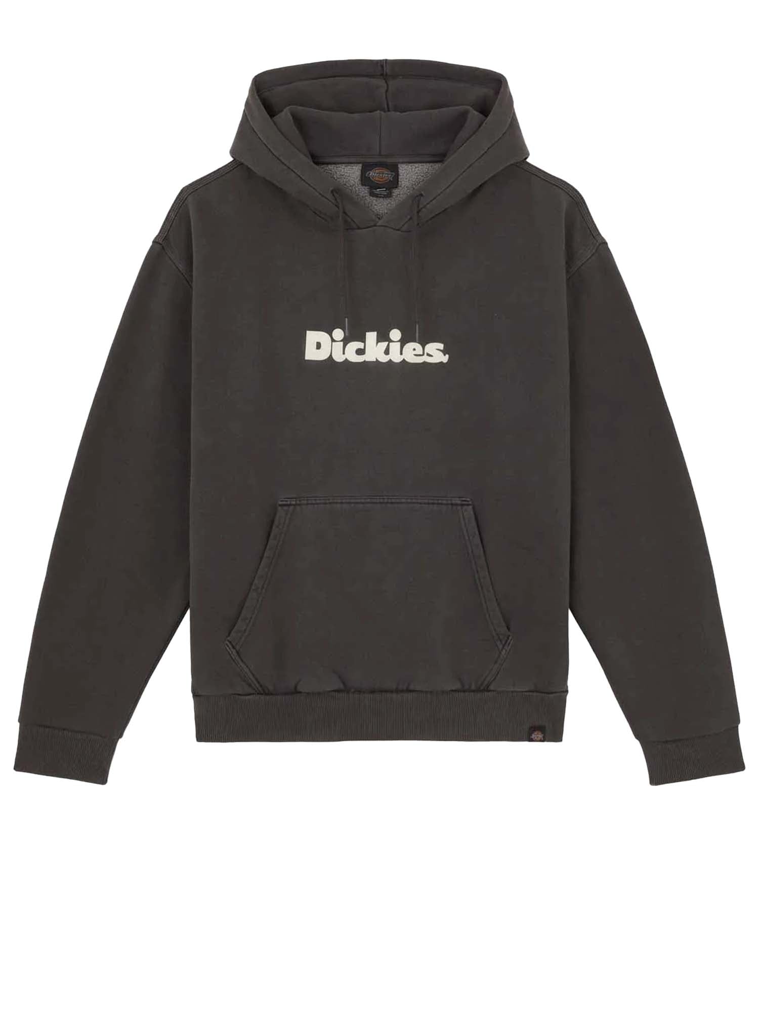 Dickies Felpa con cappuccio Slayden tinta in capo Nero