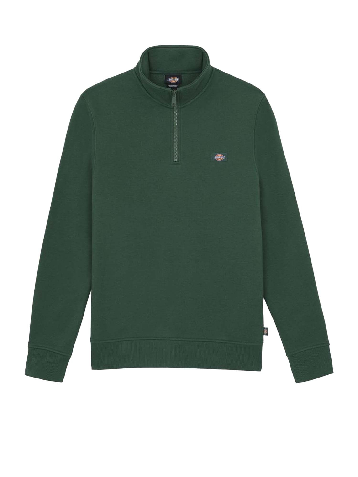 Dickies Felpa Oakport con zip corta Verde