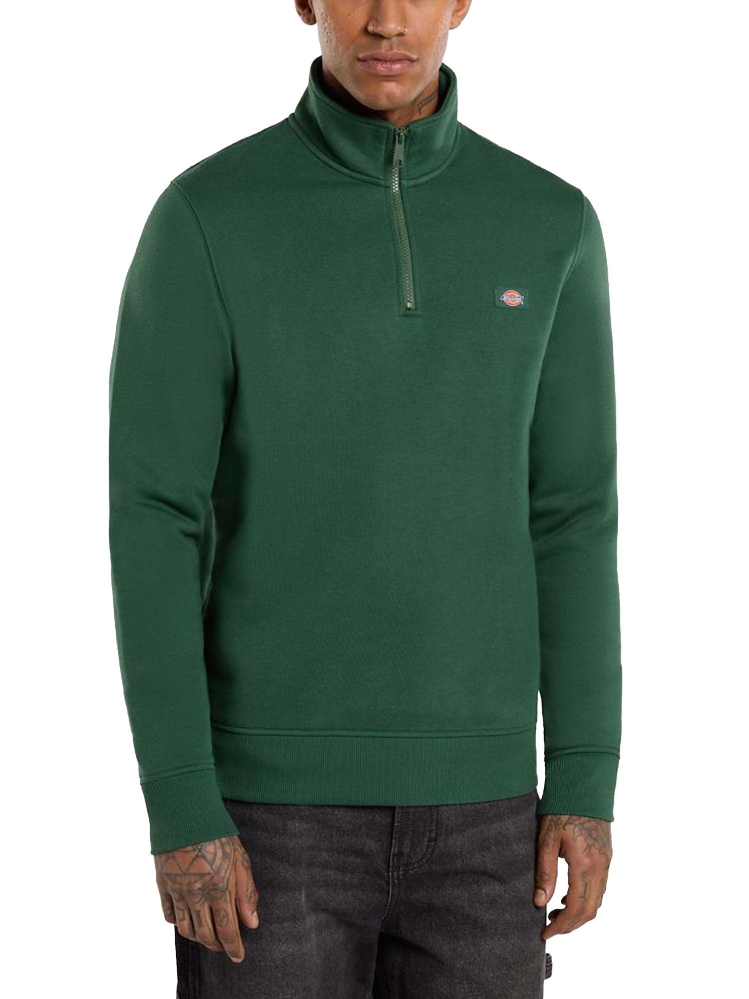 Dickies Felpa Oakport con zip corta Verde