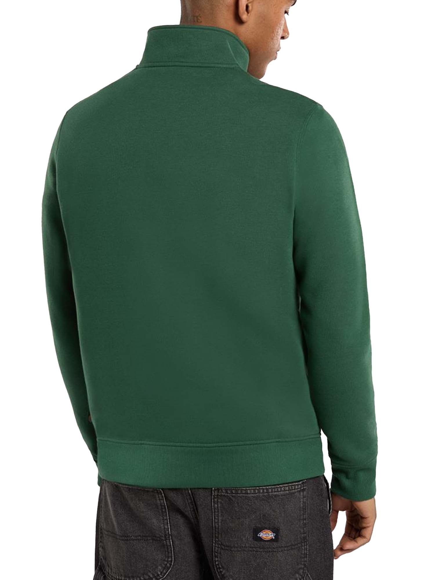 Dickies Felpa Oakport con zip corta Verde
