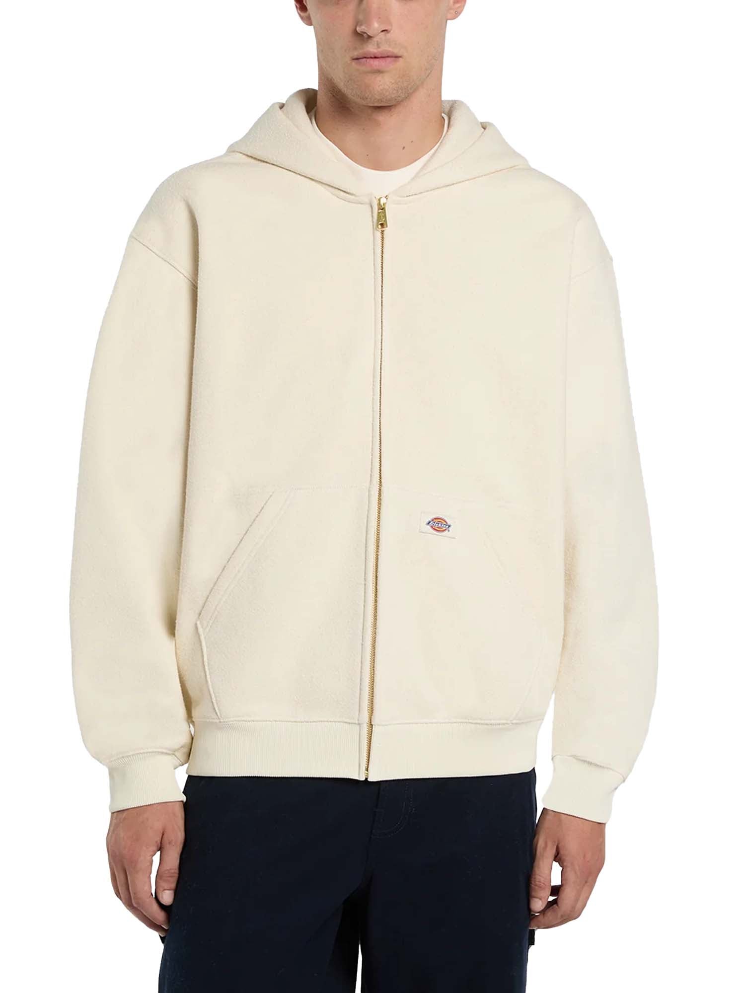 Dickies Felpa con cappuccio e zip Mineral Bianco