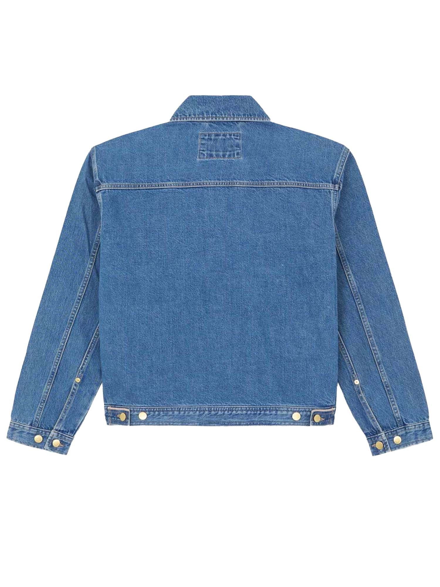 Dickies Giacca trucker in denim con pieghe Azzurro