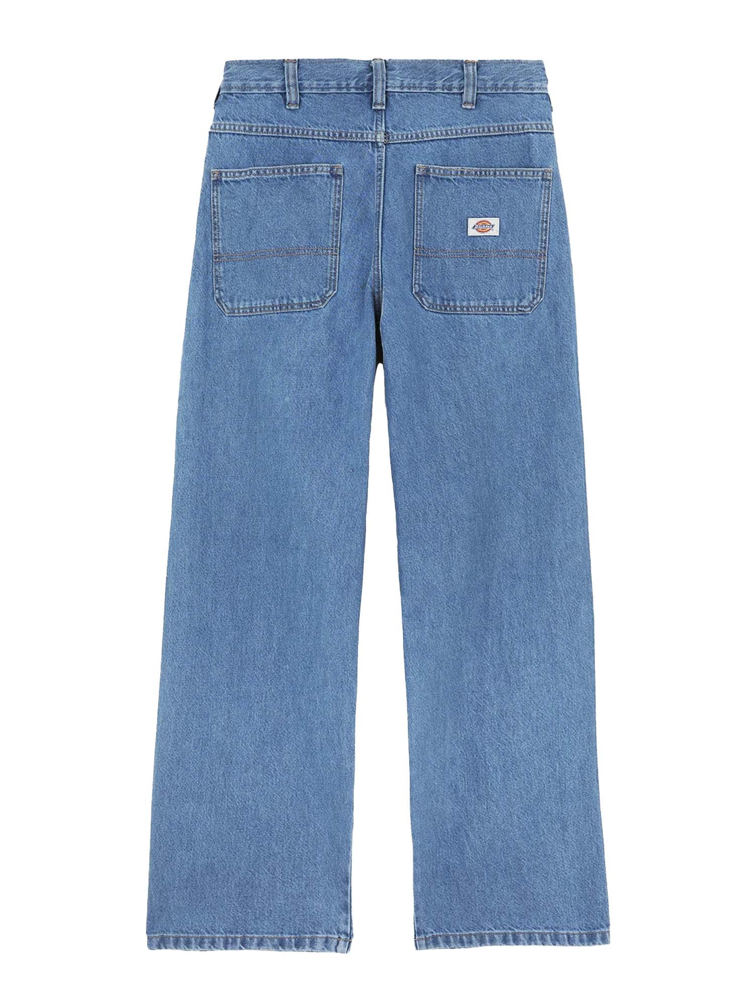 Dickies Jeans relaxed double knee Trucker Azzurro