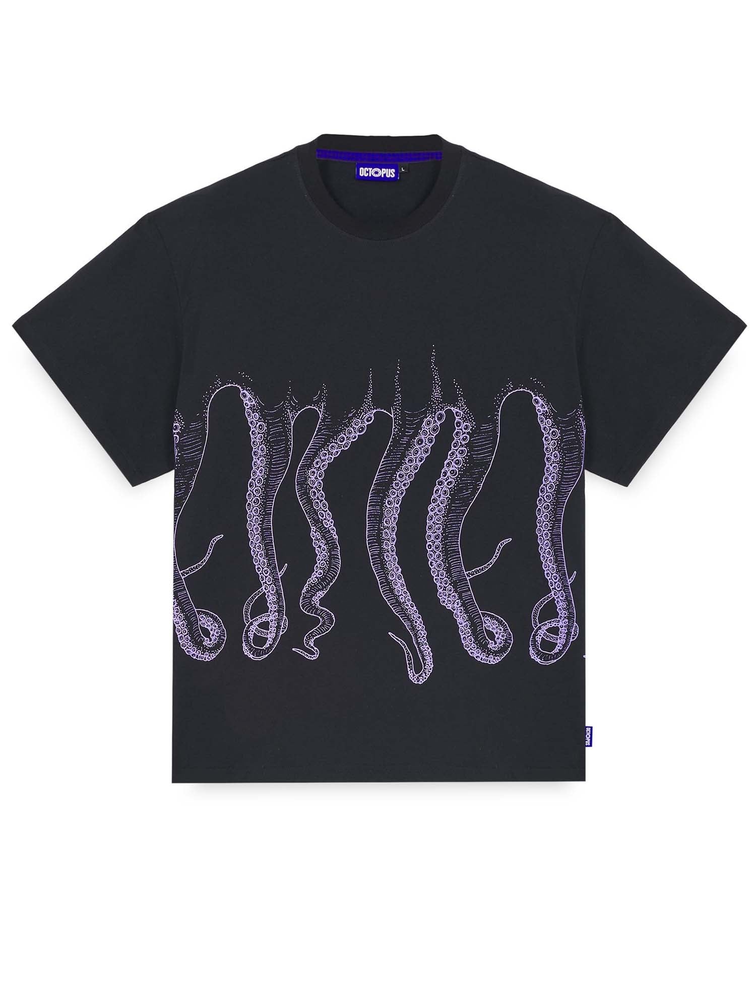 Octopus Octopus Outline Tee Nero