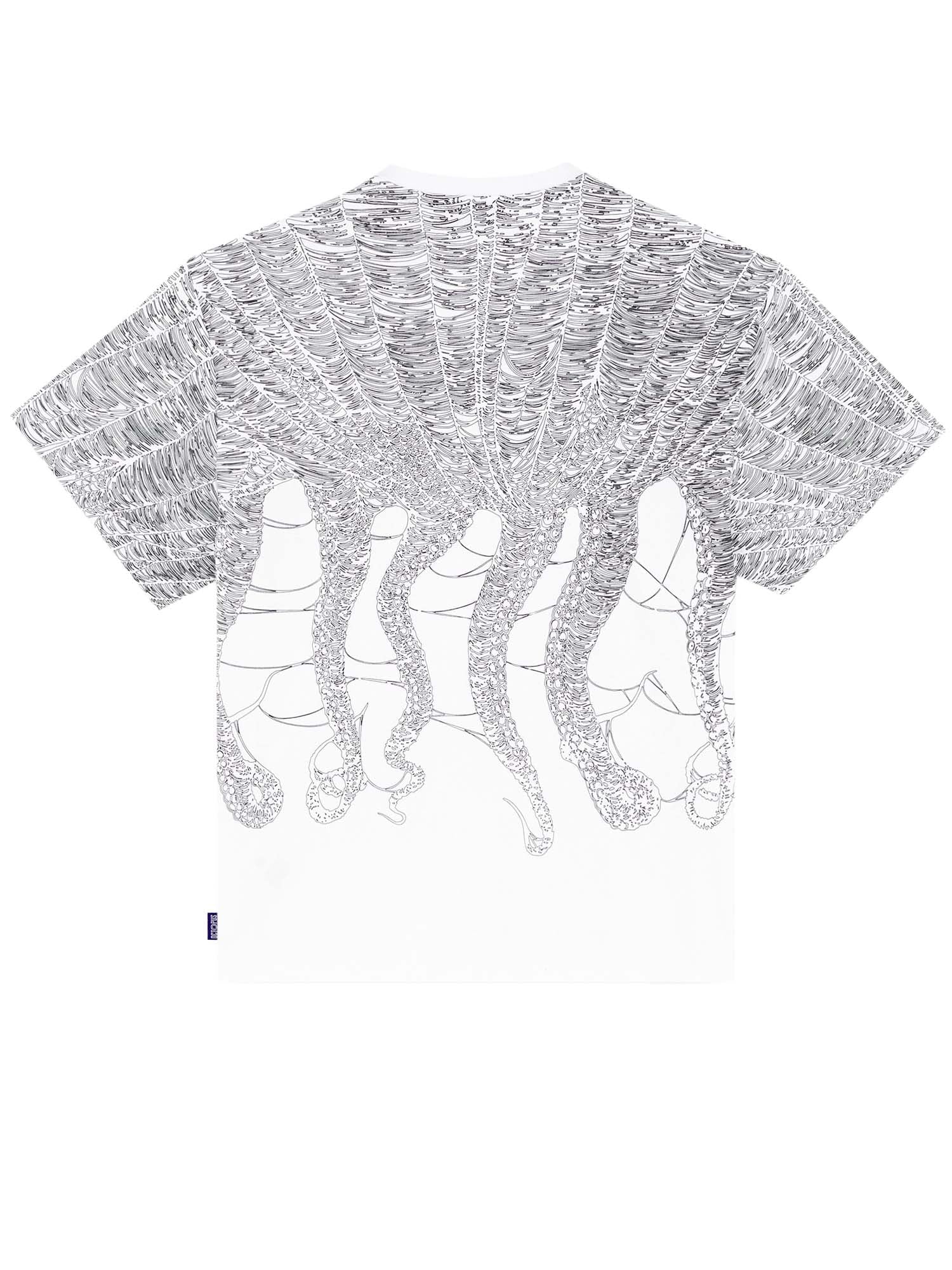 Octopus Octopus Cobweb Tee by Luca Devinu Bianco