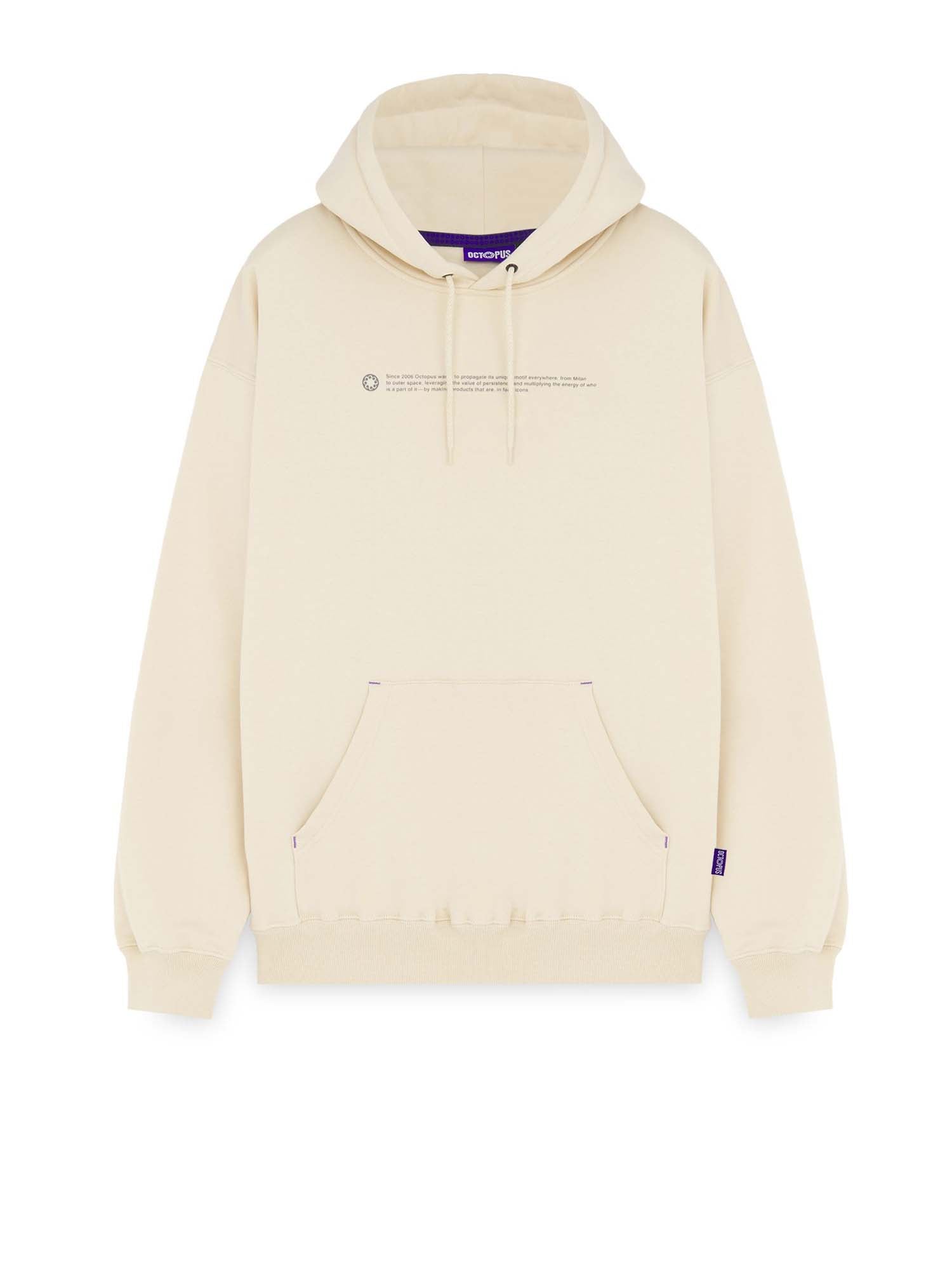 Octopus Outline Logo Hoodie Beige